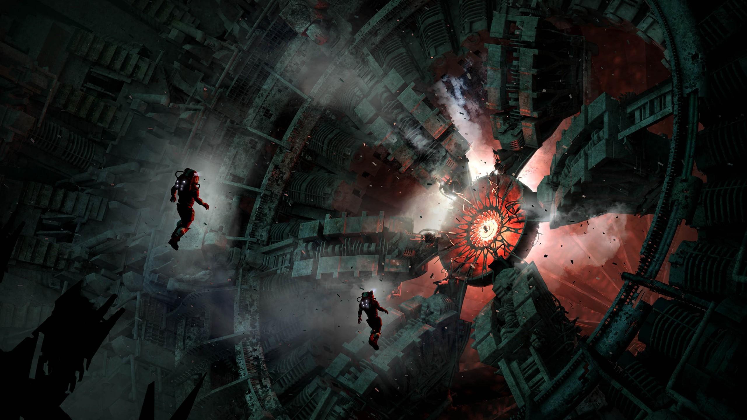 2560x1440 space station HD wallpaper, Background