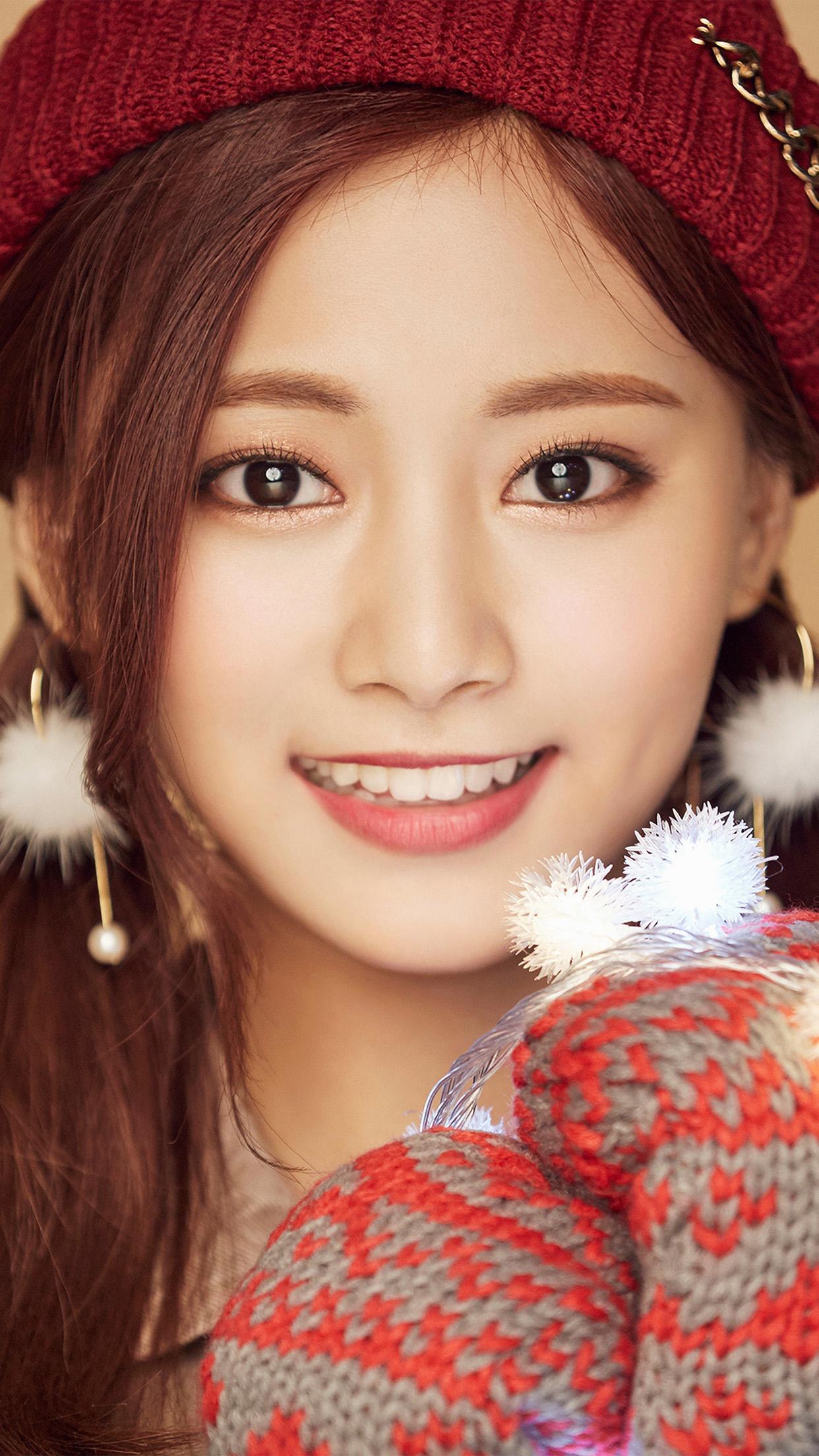 1242x2208 iPhone X wallpaper. christmas girl twice tzuyu happy