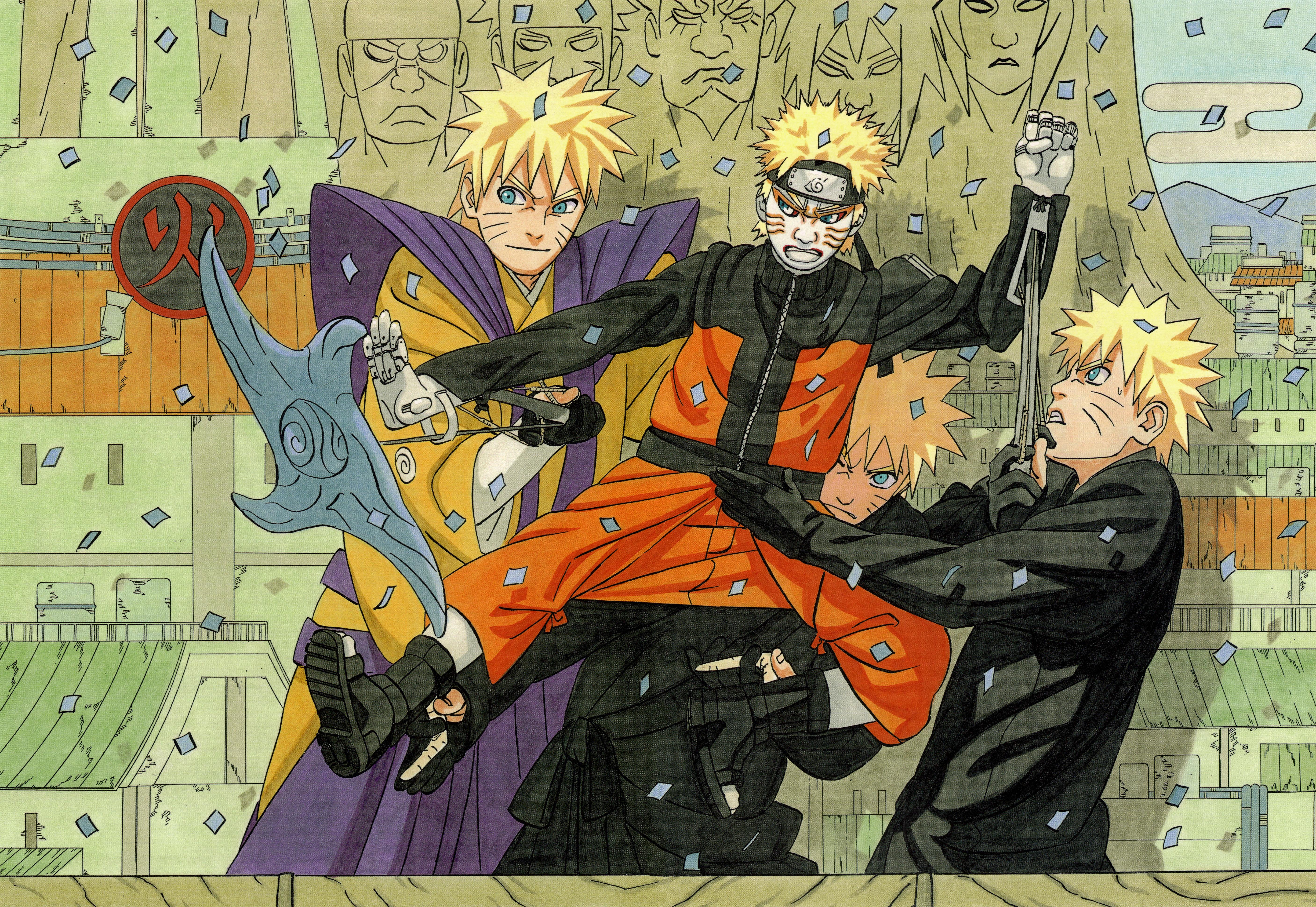 5626x3877 Naruto as Puppetmaster, Puppet, and Samurai