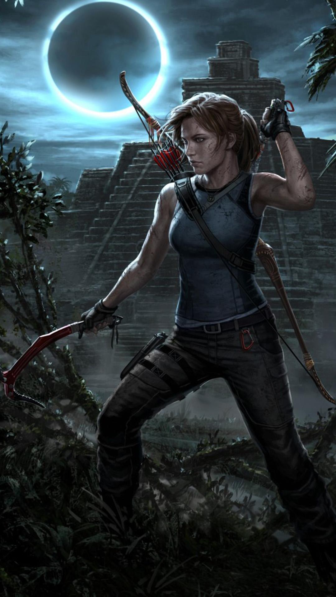1080x1920 Lara Crof Shadow of The Tomb Raider PS 4 4K Ultra HD Mobile Wallpaper