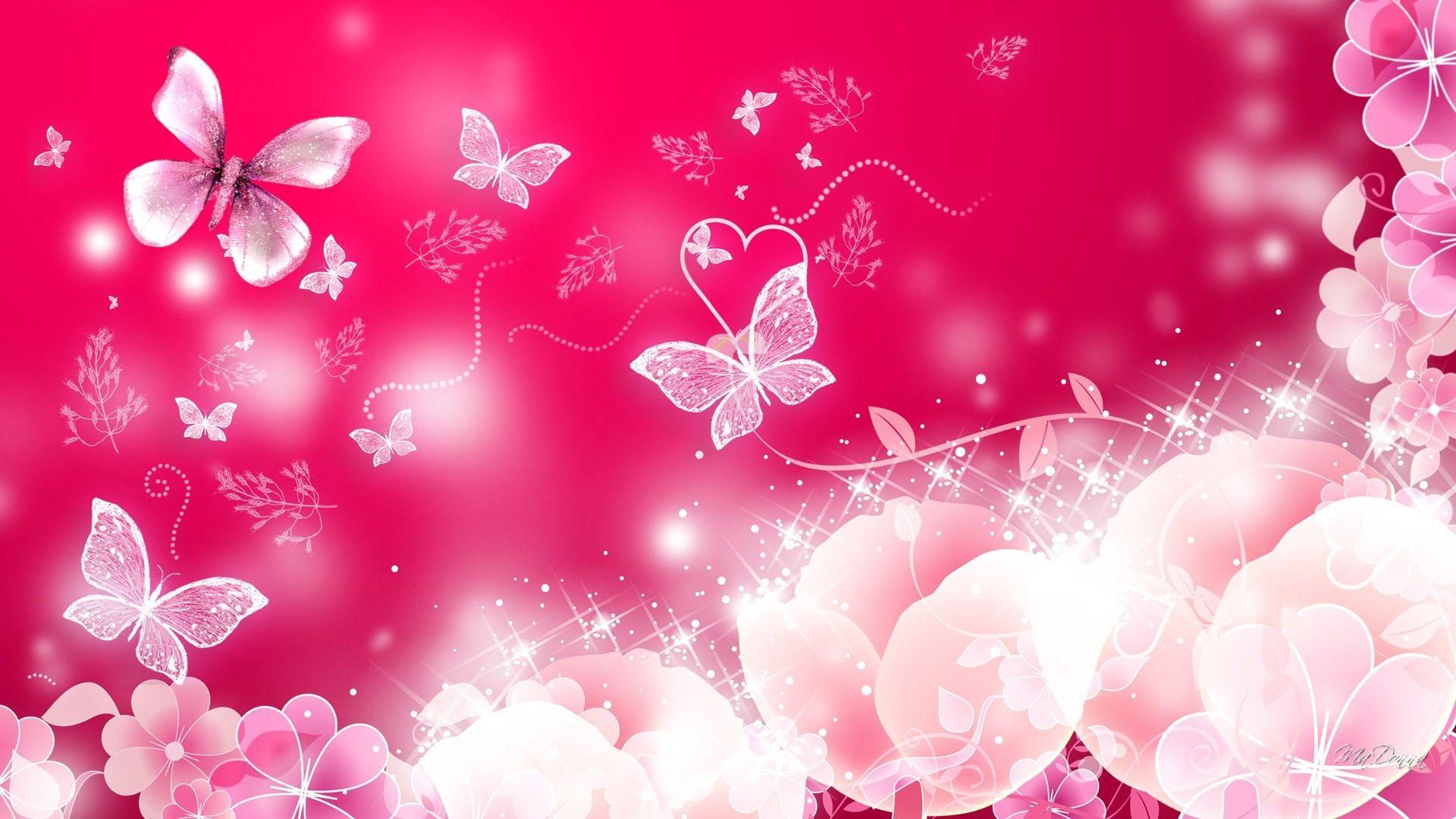 1920x1080 Liquid Neon Butterfly Wallpaper