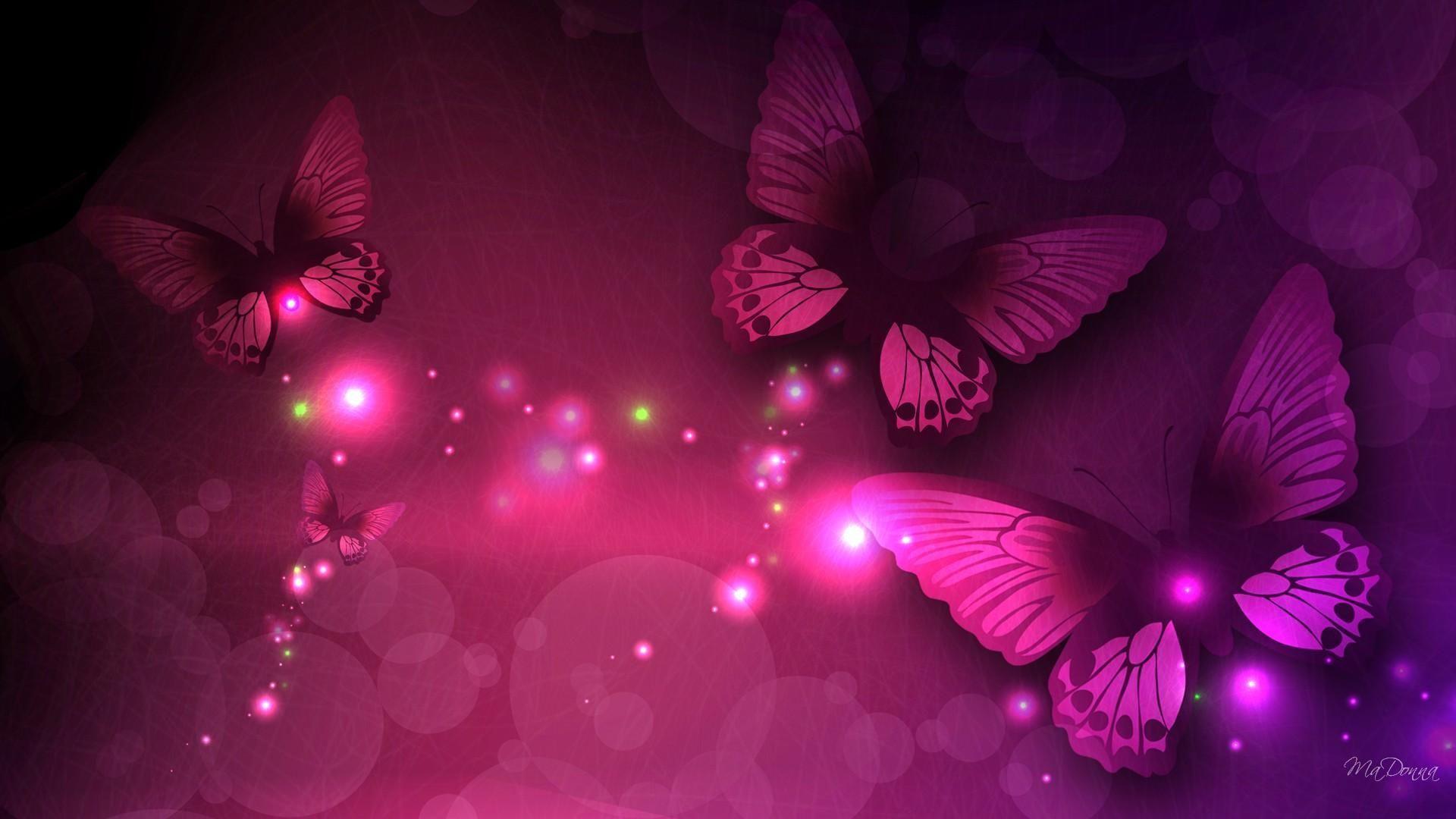 1920x1080 Pink Butterfly Wallpaper