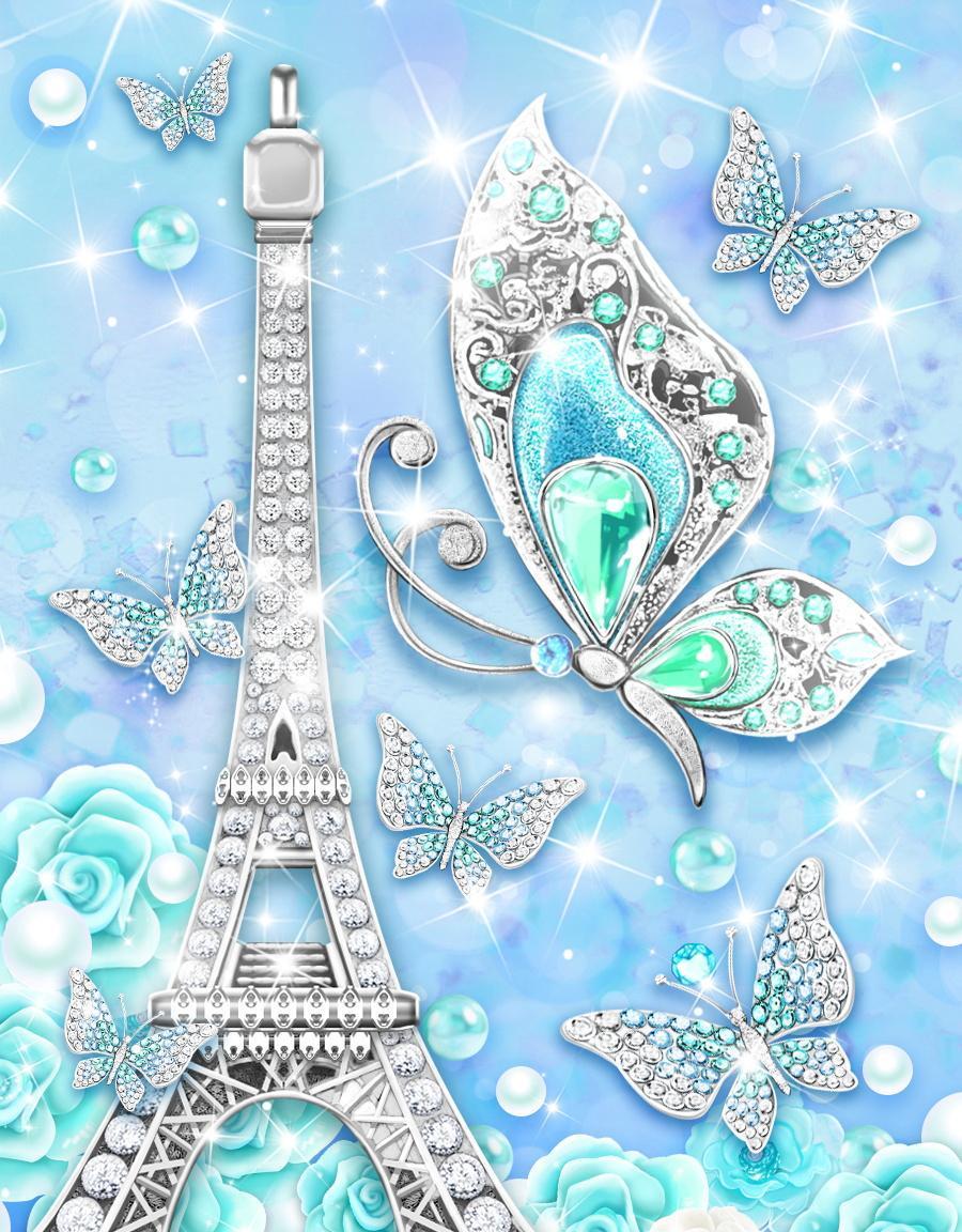 900x1152 Diamond Butterfly Wallpaper