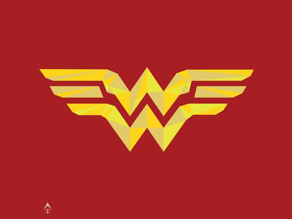 1024x768 Desktop wallpaper wonder woman, logo, artwork, HD image, picture, background, c54c2f