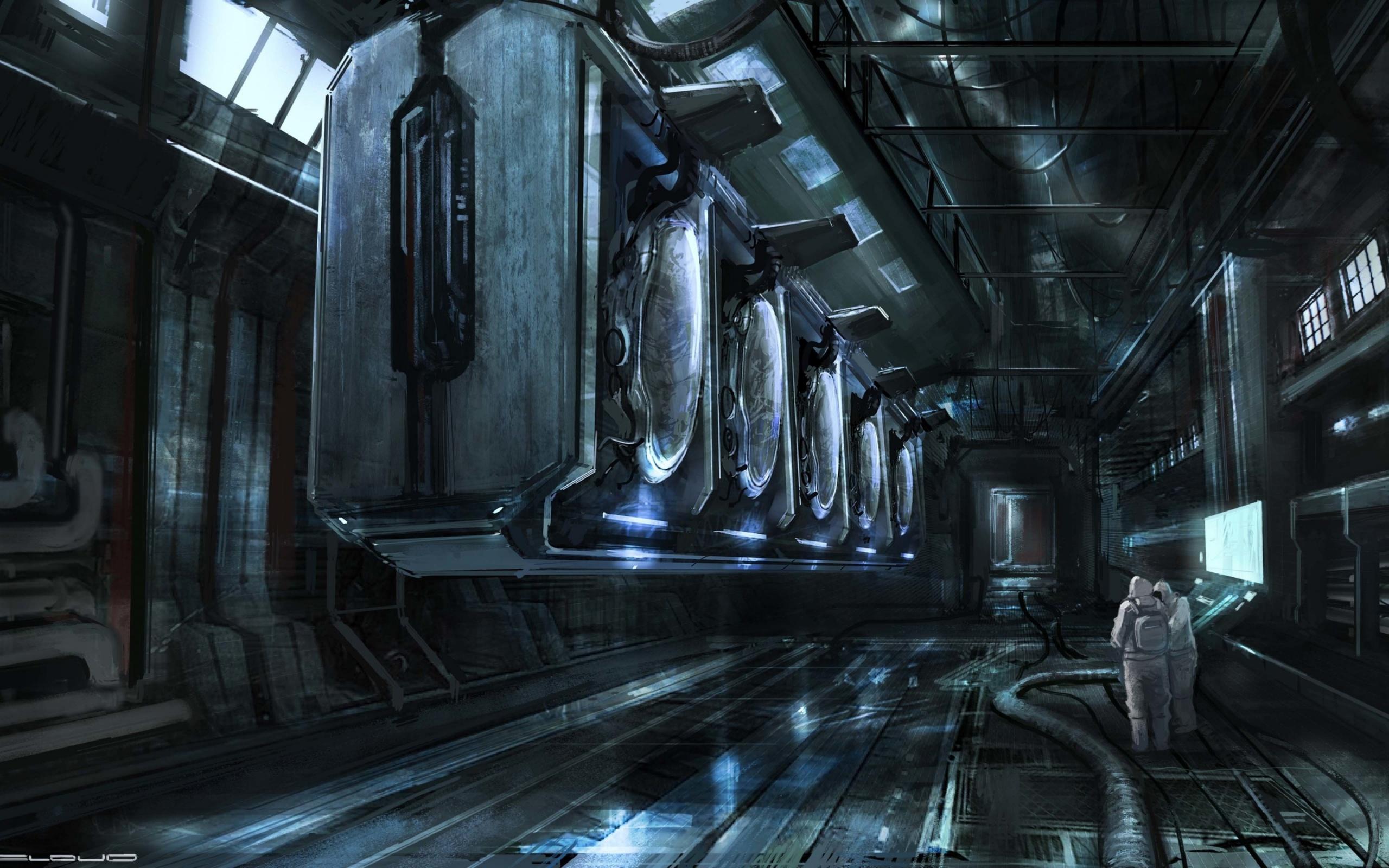 2560x1600 Futuristic Spaceship Interior / Good