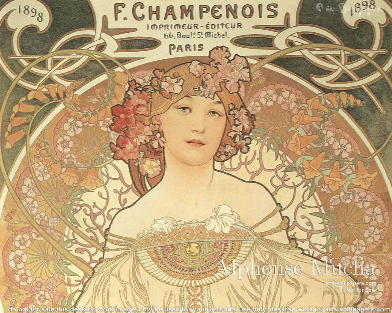 1280x1024 Alphonse Mucha Wallpaper Art Nouveau Anyone Have Any Background Art Nouveau HD Wallpaper