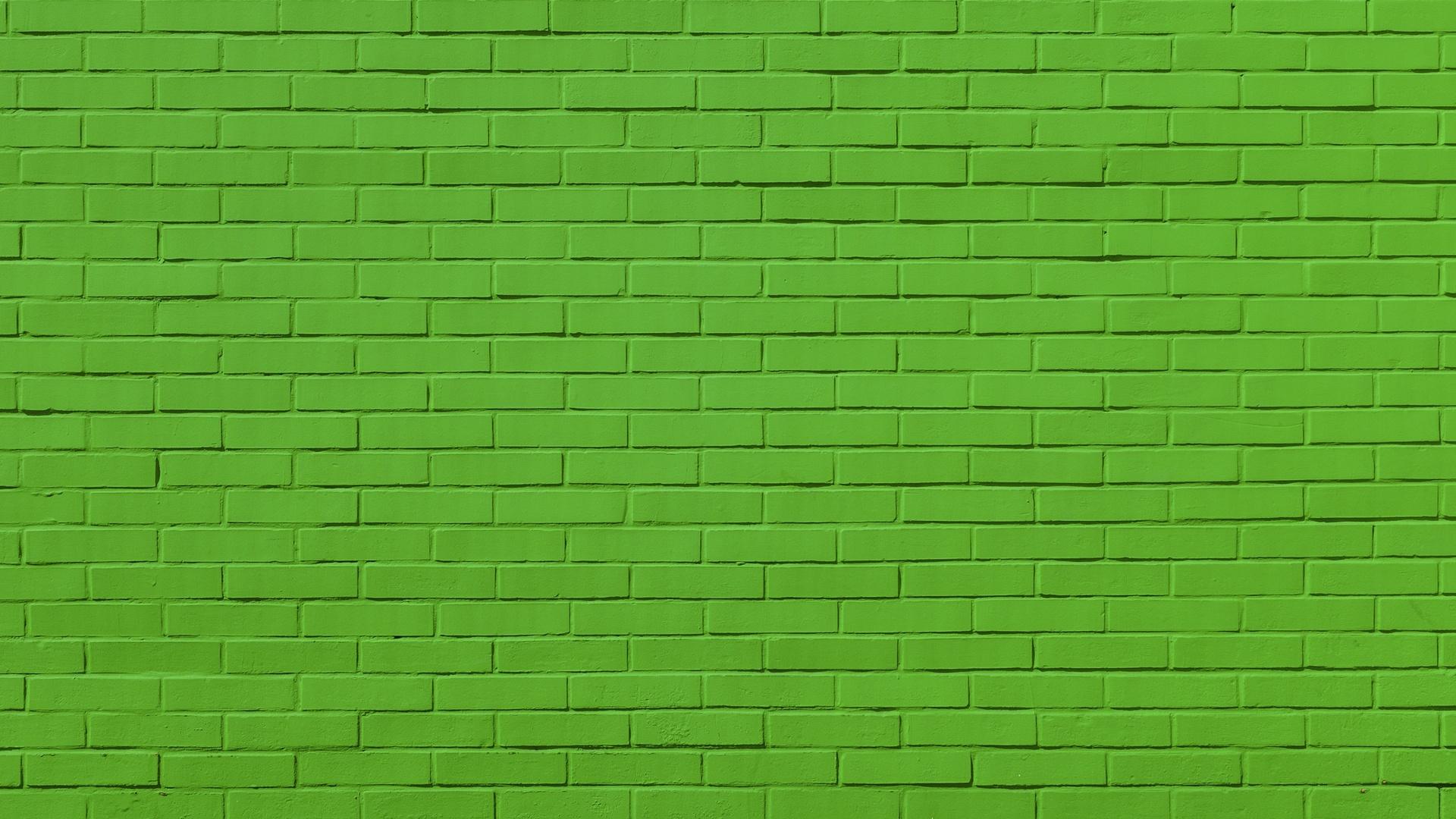 1920x1080 Lime Green Green Brick Wall