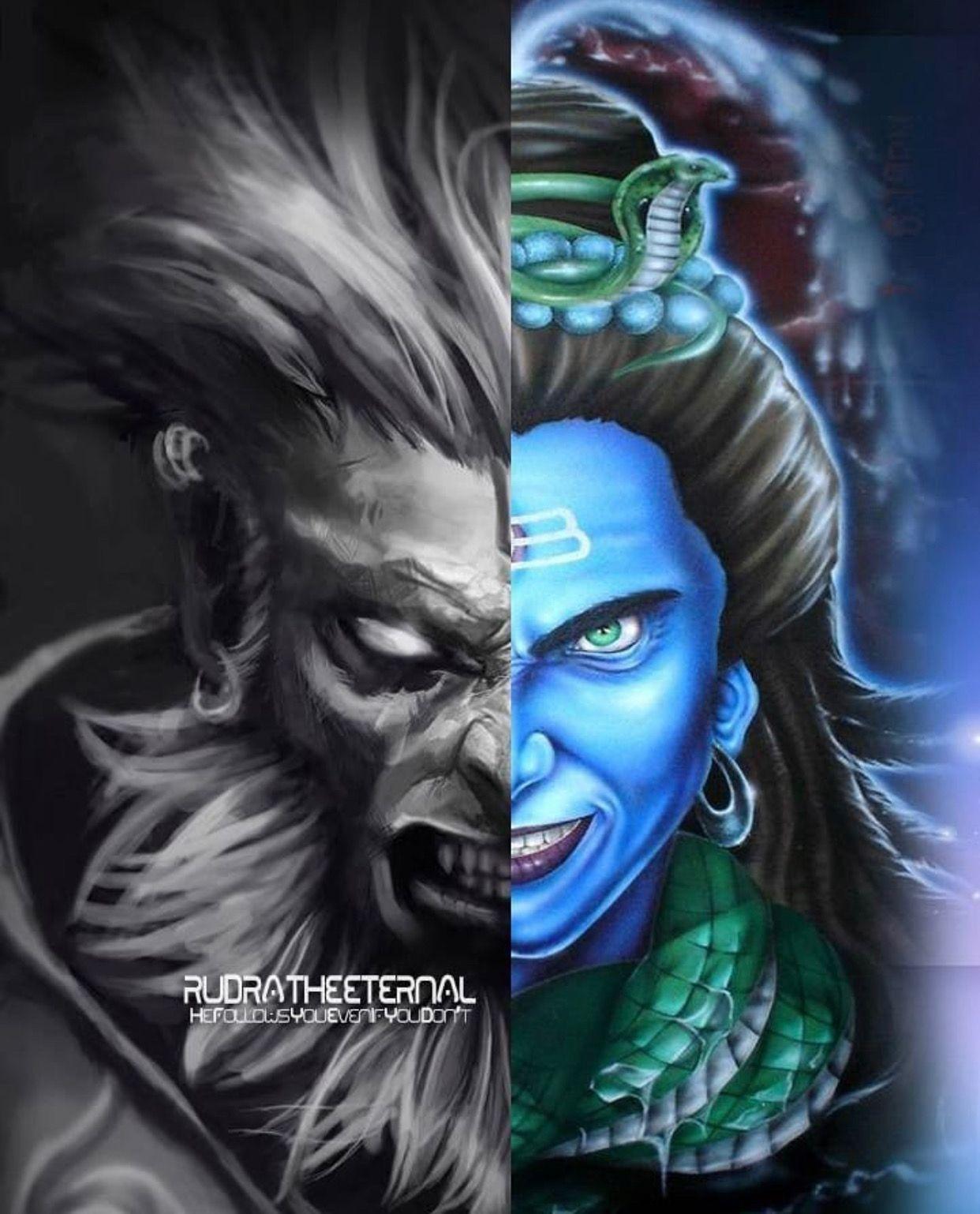 1242x1538 Black iPhone Full HD Mahadev Wallpaper