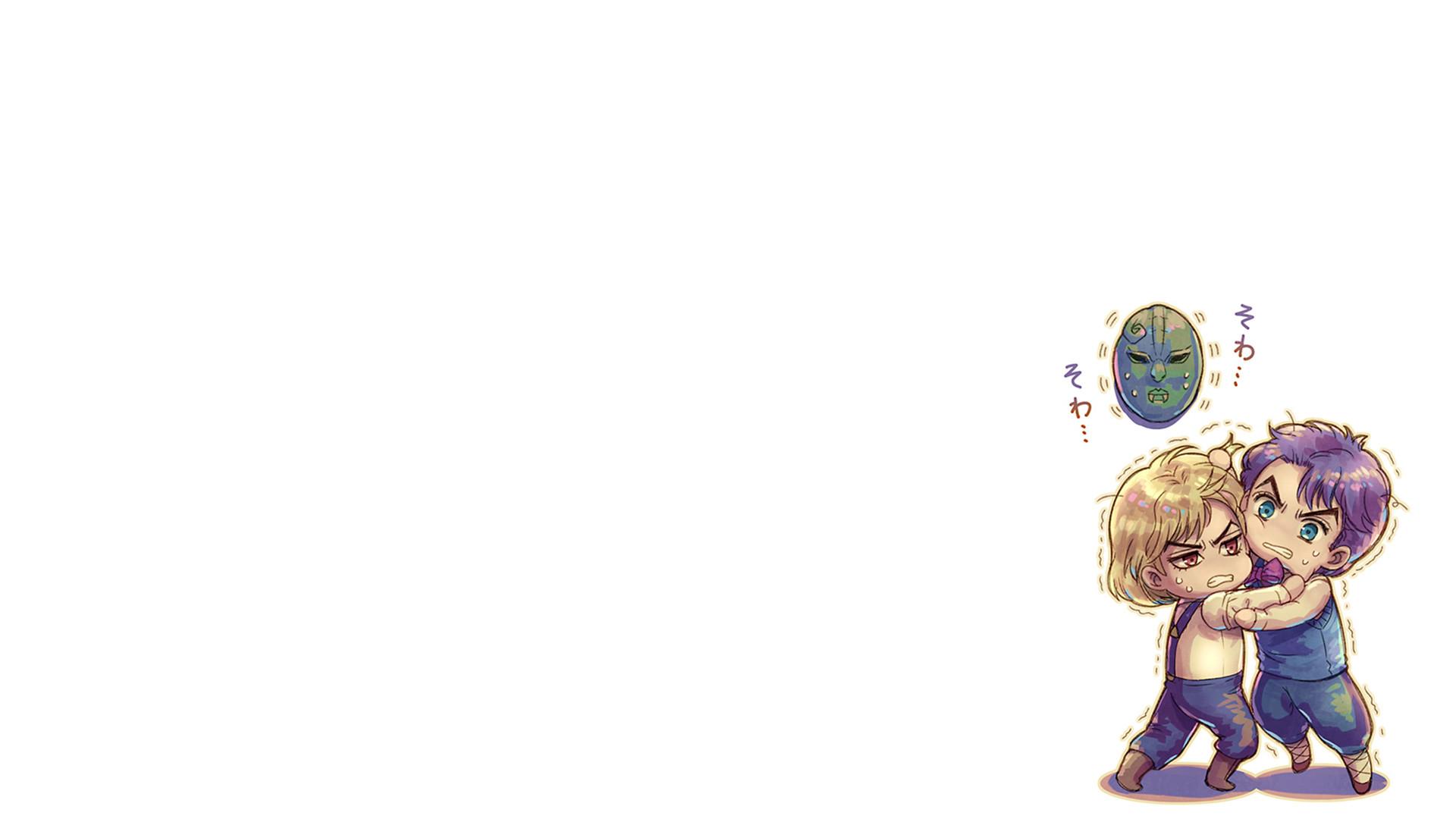 1920x1080 Desktop Wallpaper Anime Boys, Fight, Minimal, Jo Jo's Bizarre Adventure, HD Image, Picture, Background, B4b559