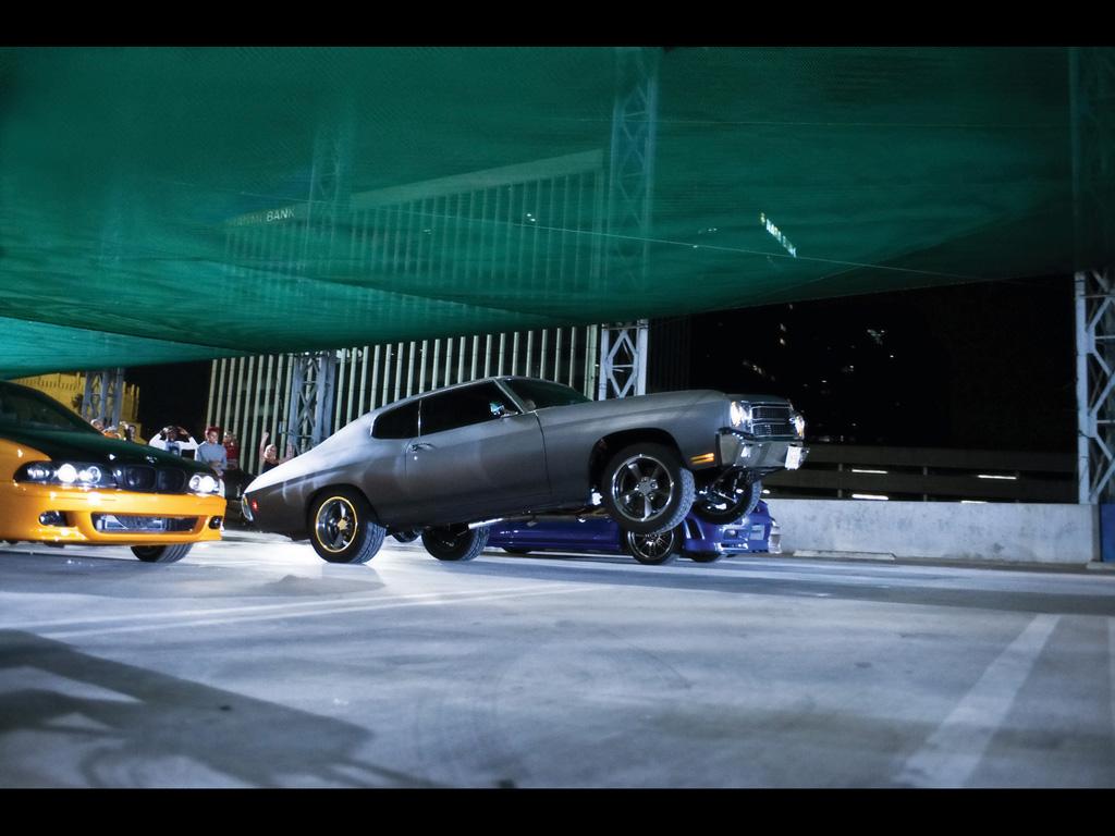 1024x768 Fast & Furious Movie Cars Wheelie