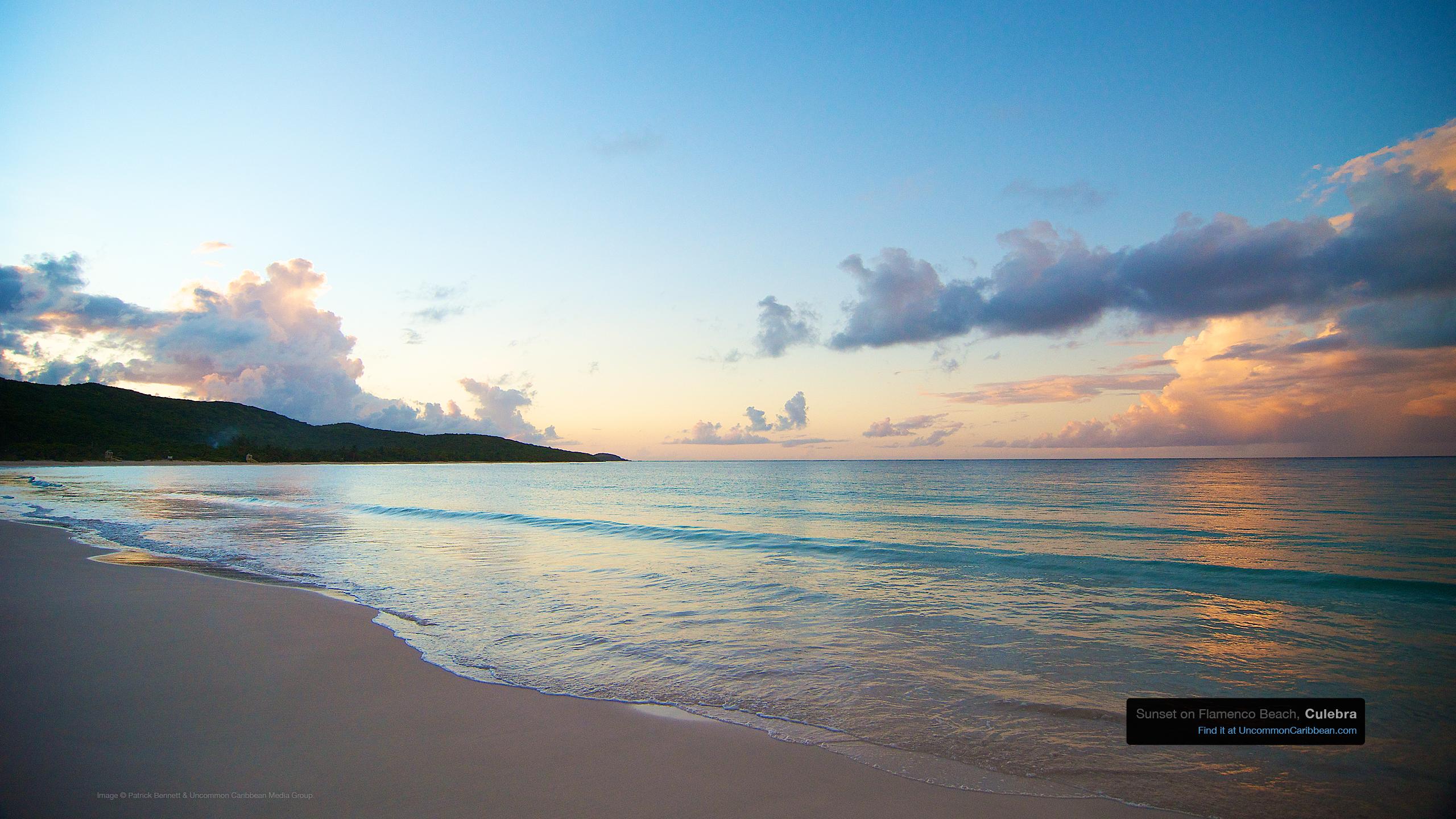 2560x1440 Sunset Caribbean Beach Wallpaper