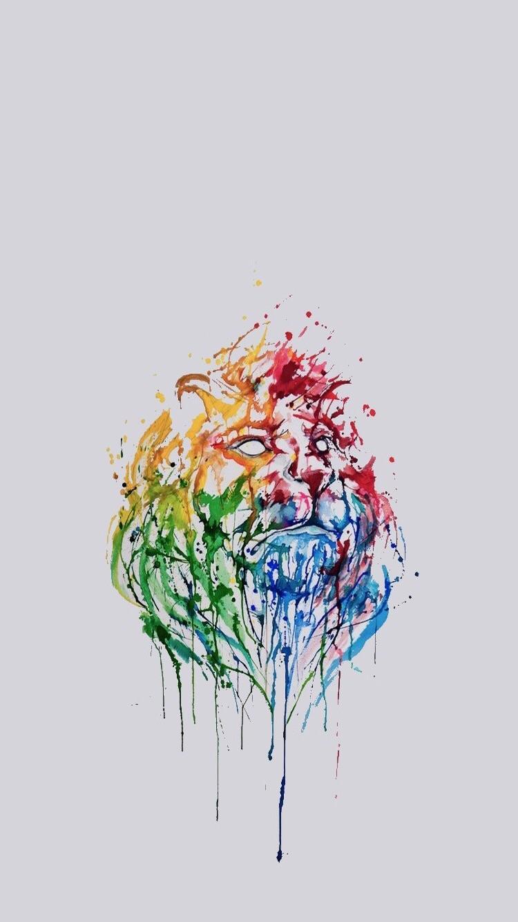 750x1334 Painted Lion