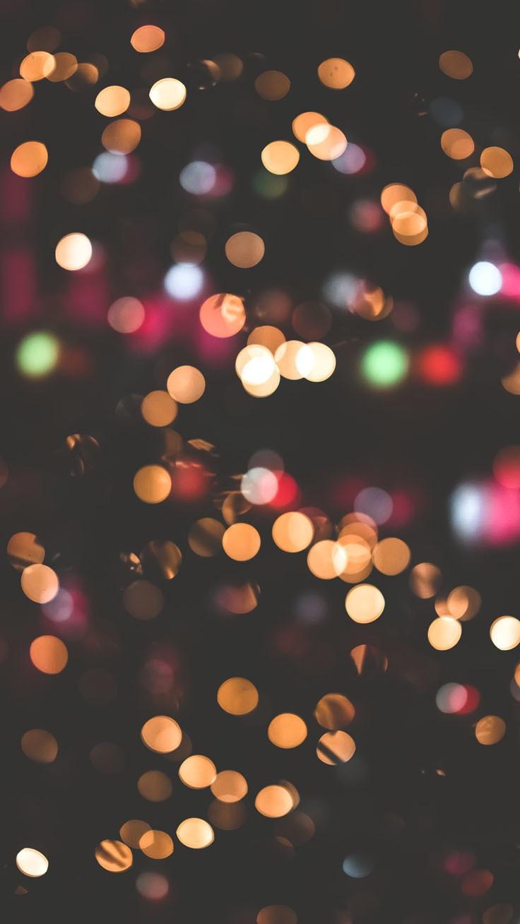 736x1308 Christmas Tree Light Bokeh Lights Wallpaper Mobile