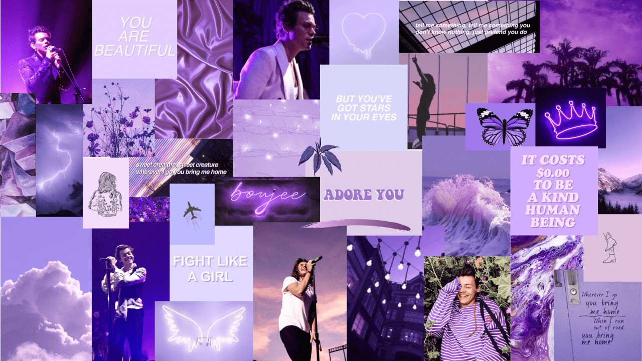 1280x720 Purple Aesthetic Wallpaper For Laptops