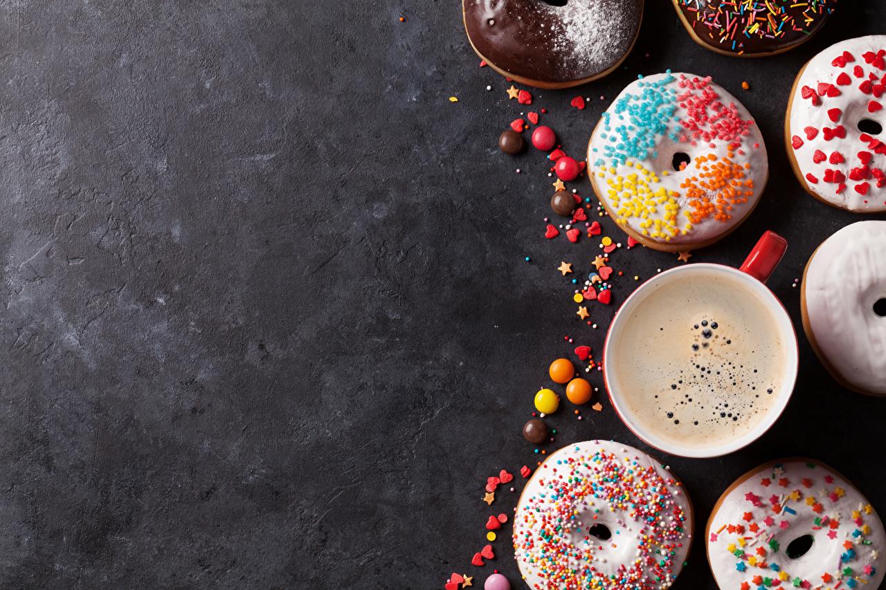 1280x853 Desktop Wallpaper Candy Donuts Coffee Cup Food Pastry Gray