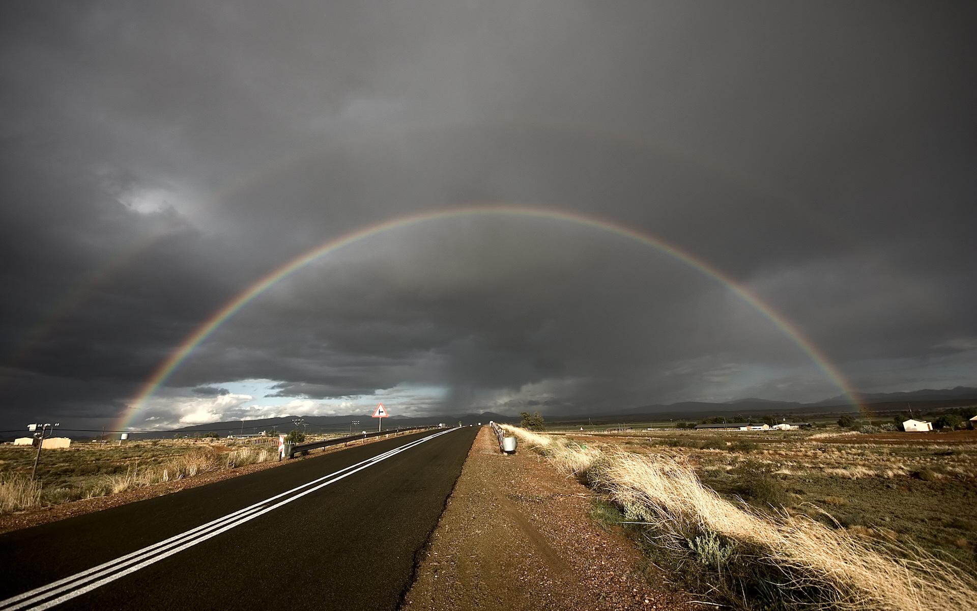 1920x1200 Rainbow, monitor, wallpaper, nature, road, photo