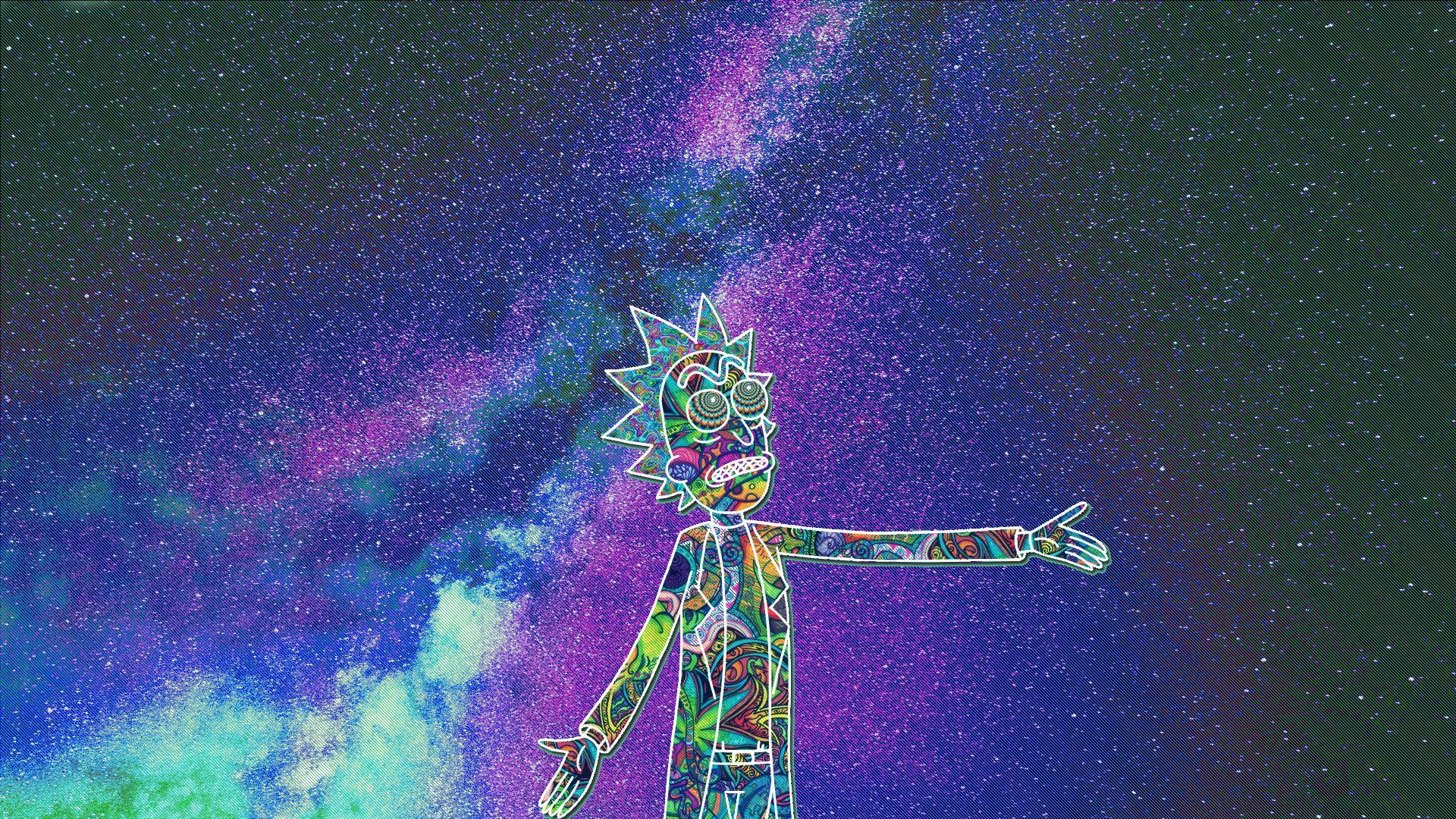 Rick and Morty, 3d, anaglyph, cool, psicodelia, HD phone wallpaper