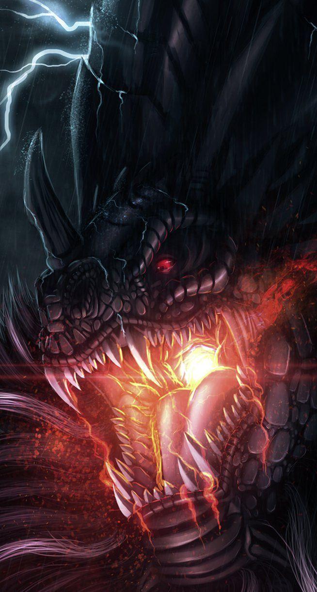 654x1221 Wallpaper iPhone Red Dragon