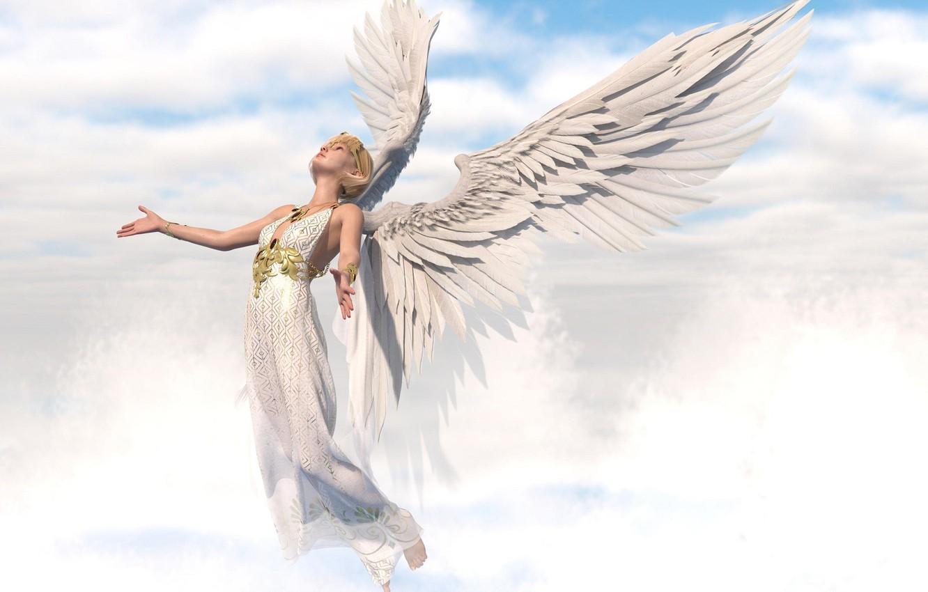 1332x850 Wallpaper heaven, angel, toga image for desktop, section рендеринг