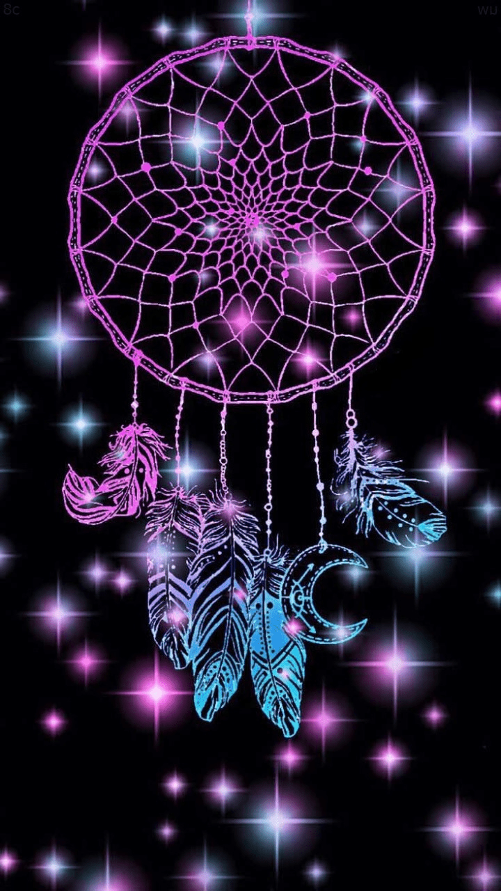 720x1280 Traumfänger Wallpaper. Dreamcatcher wallpaper, Neon wallpaper, Dream catcher
