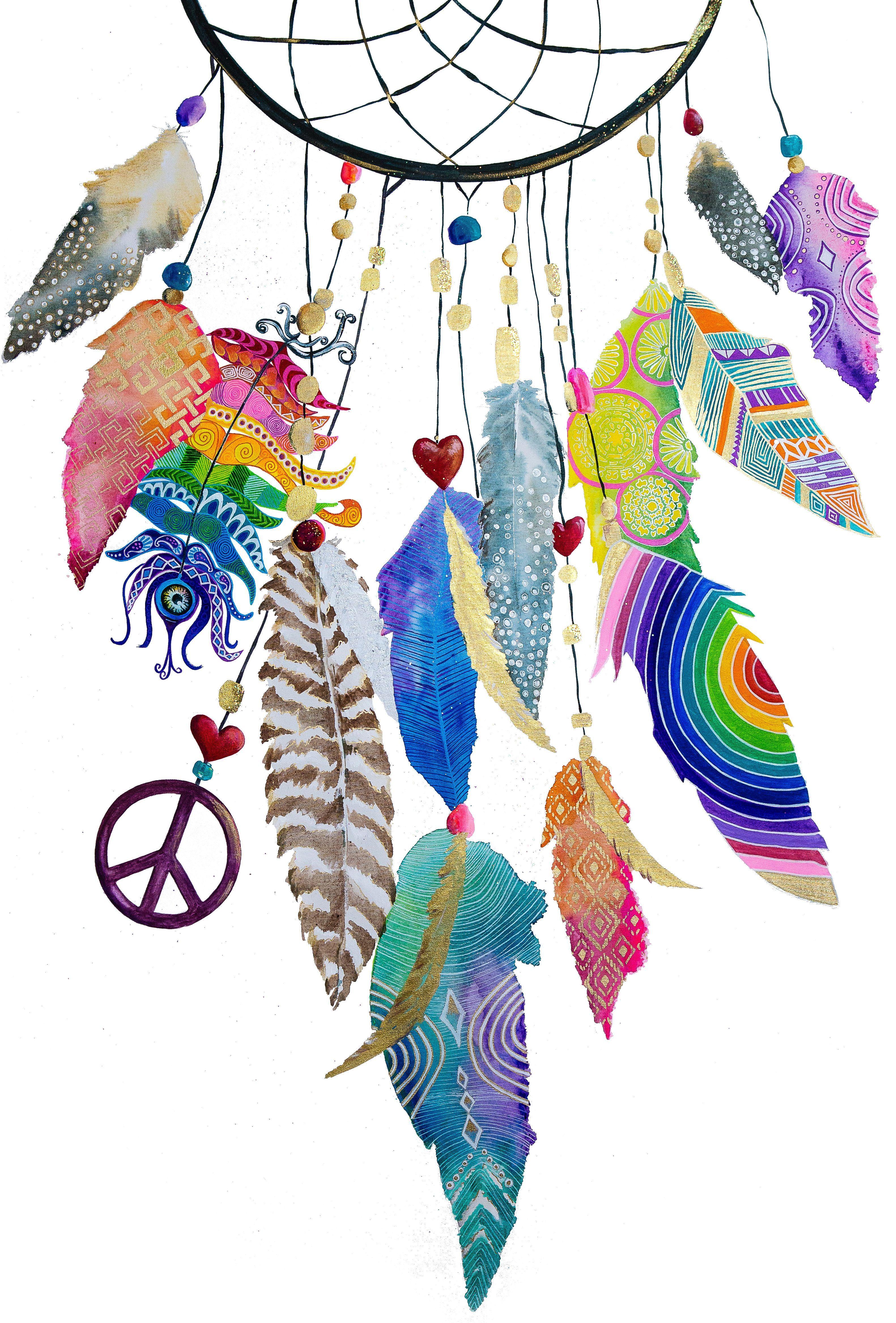 3163x4667 Watercolor Dream Catcher Wallpaper HD