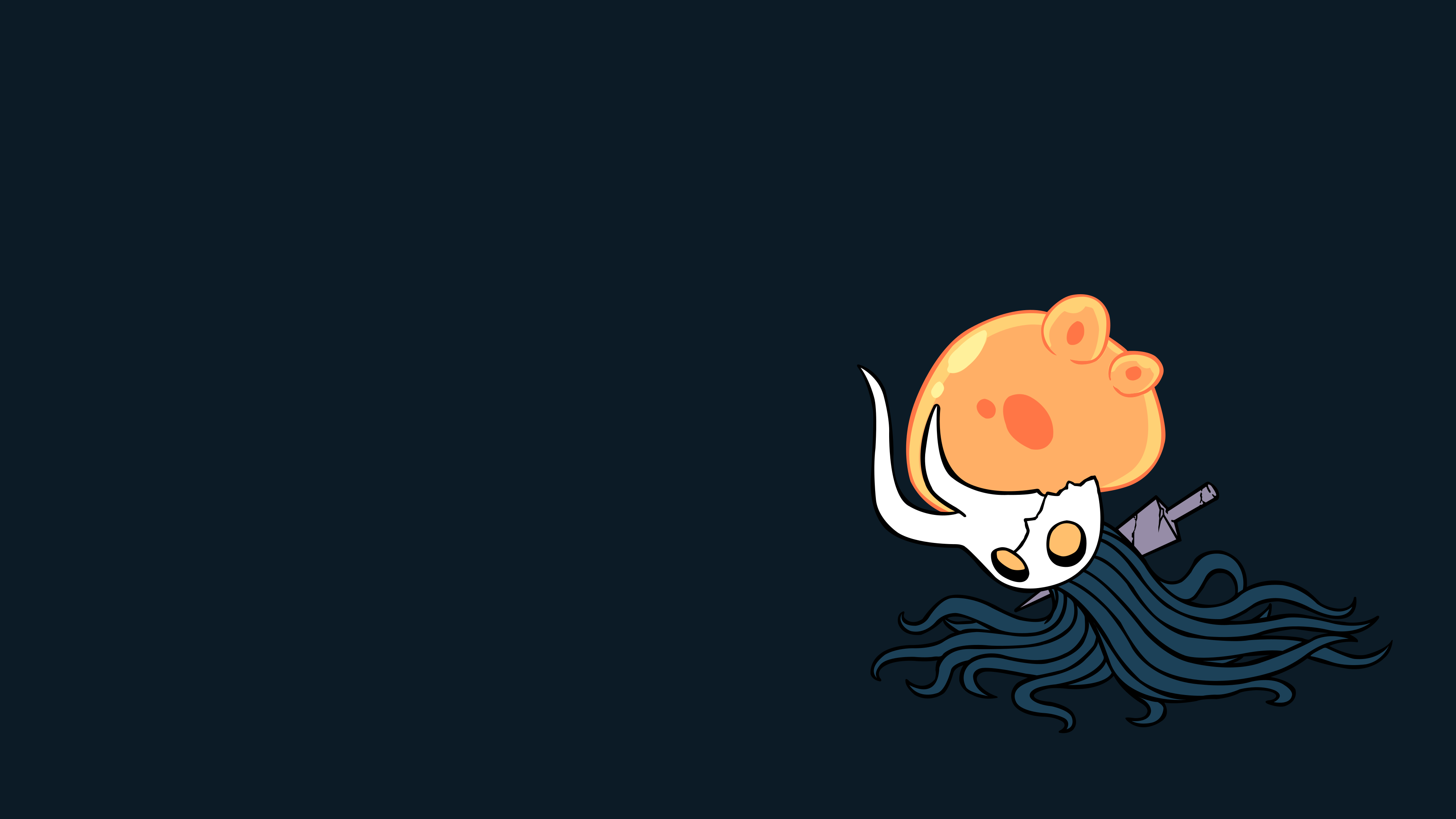 3840x2160 Broken Vessel Minimal Vector Wallpaper [3840x2160]: HollowKnight