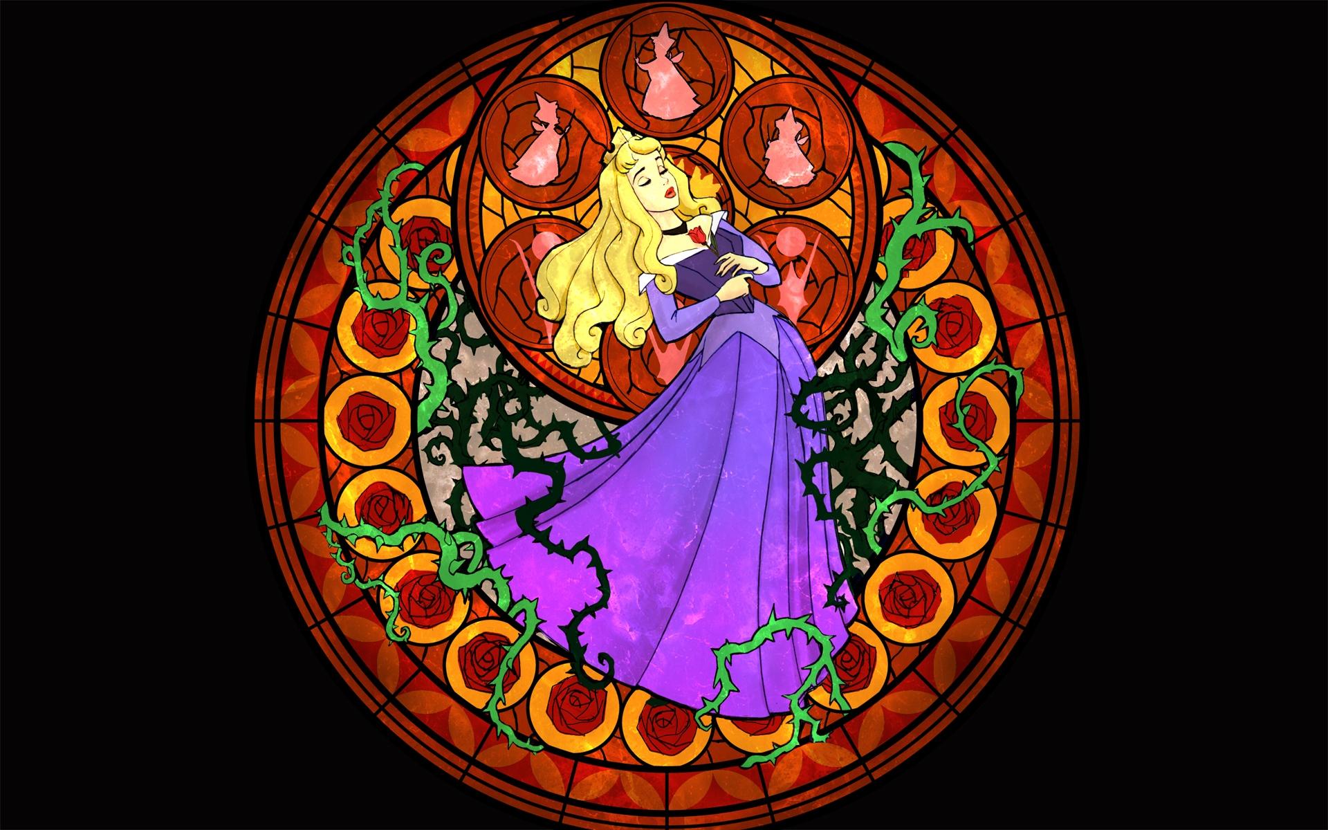 1920x1200 kingdom hearts sleeping beauty stained glass 1920x1200 wallpaper