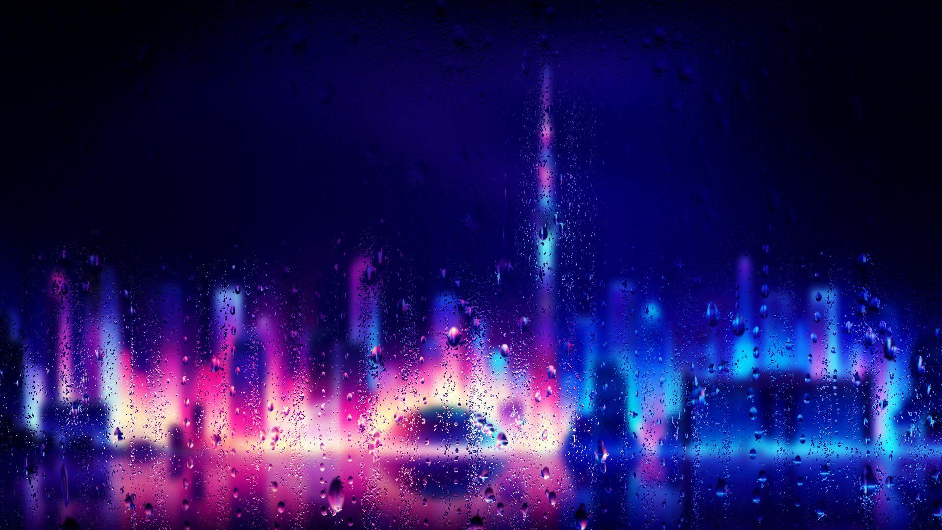 Neon Rain Wallpapers Top Free Neon Rain Backgrounds WallpaperAccess