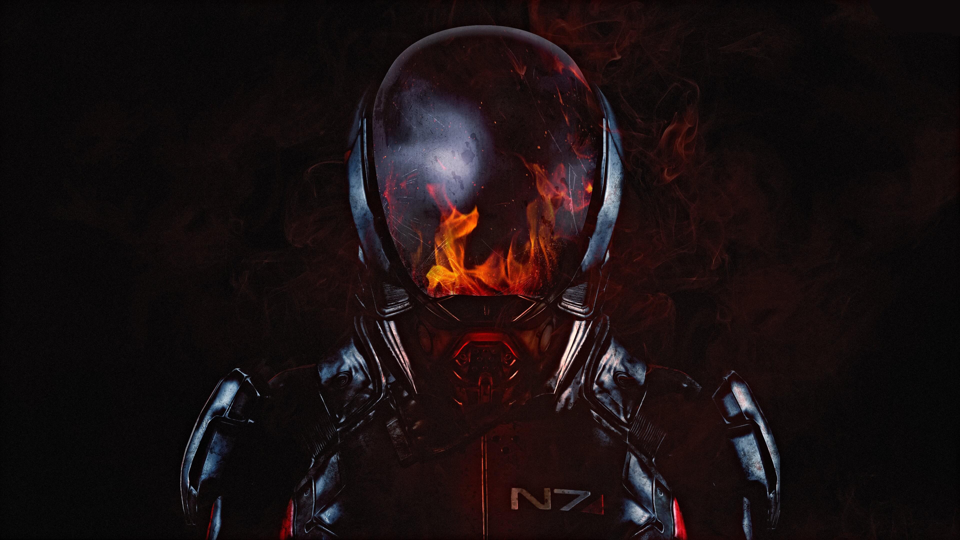 3840x2160 Fire Mass Effect Andromeda 4K Wallpaper • GamePhD
