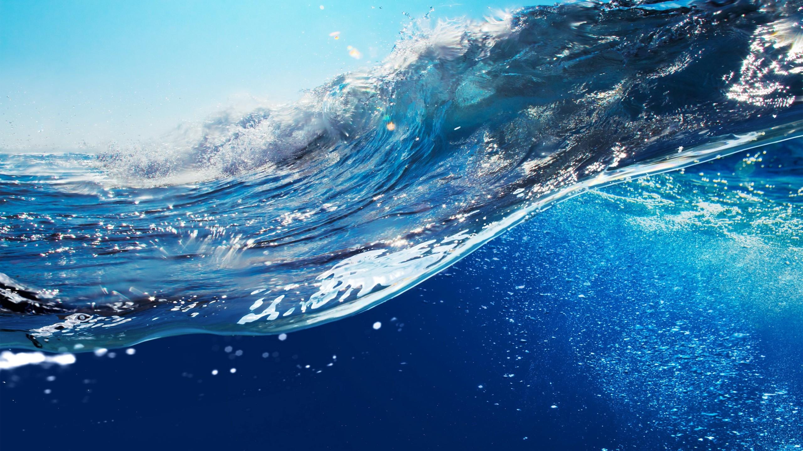 2560x1440 Download 2560x1440 Sea, Wave Wallpaper for iMac 27 inch