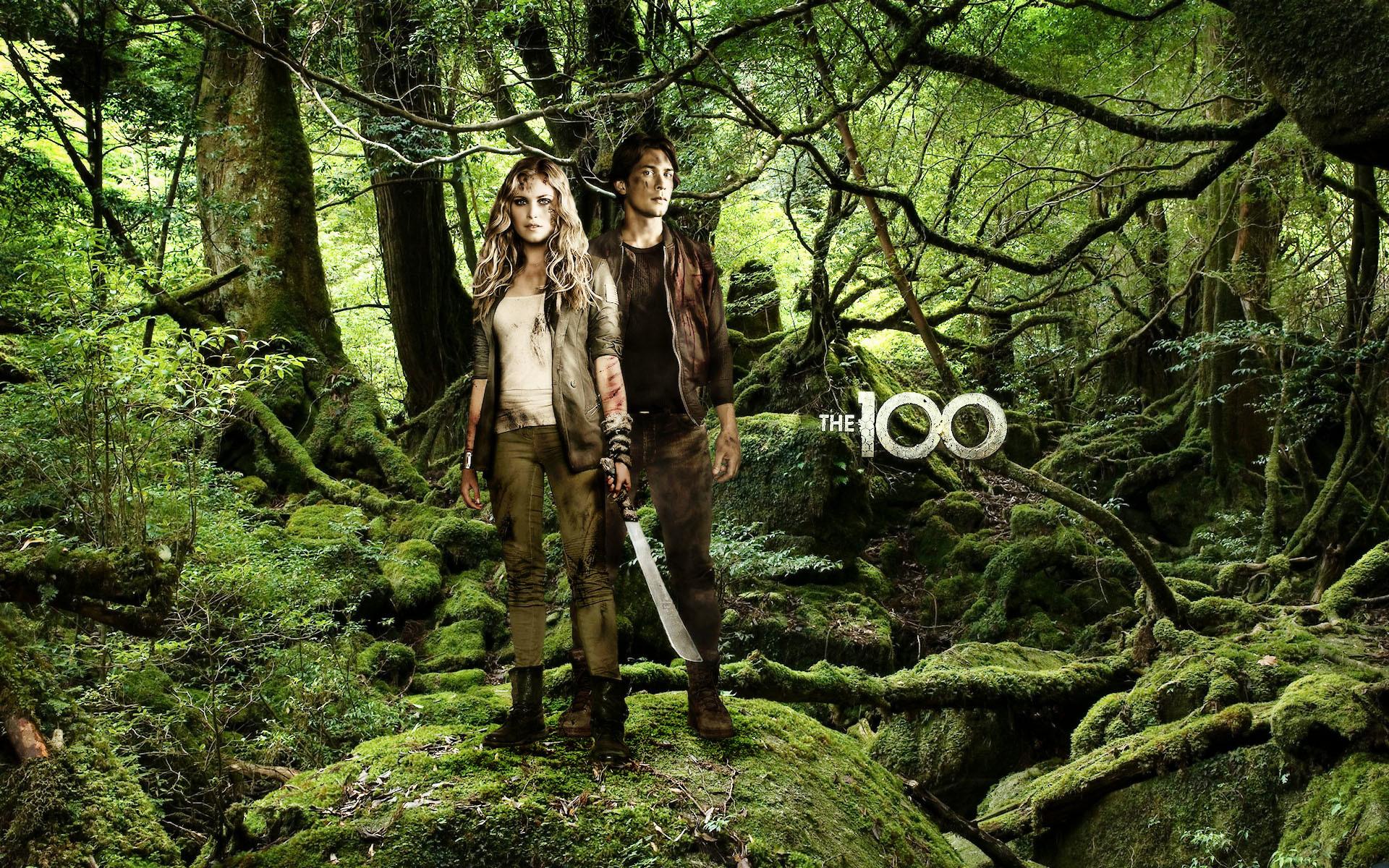 1920x1200 Clarke And Bellamy The 100 Promo Poster Full HD 16
