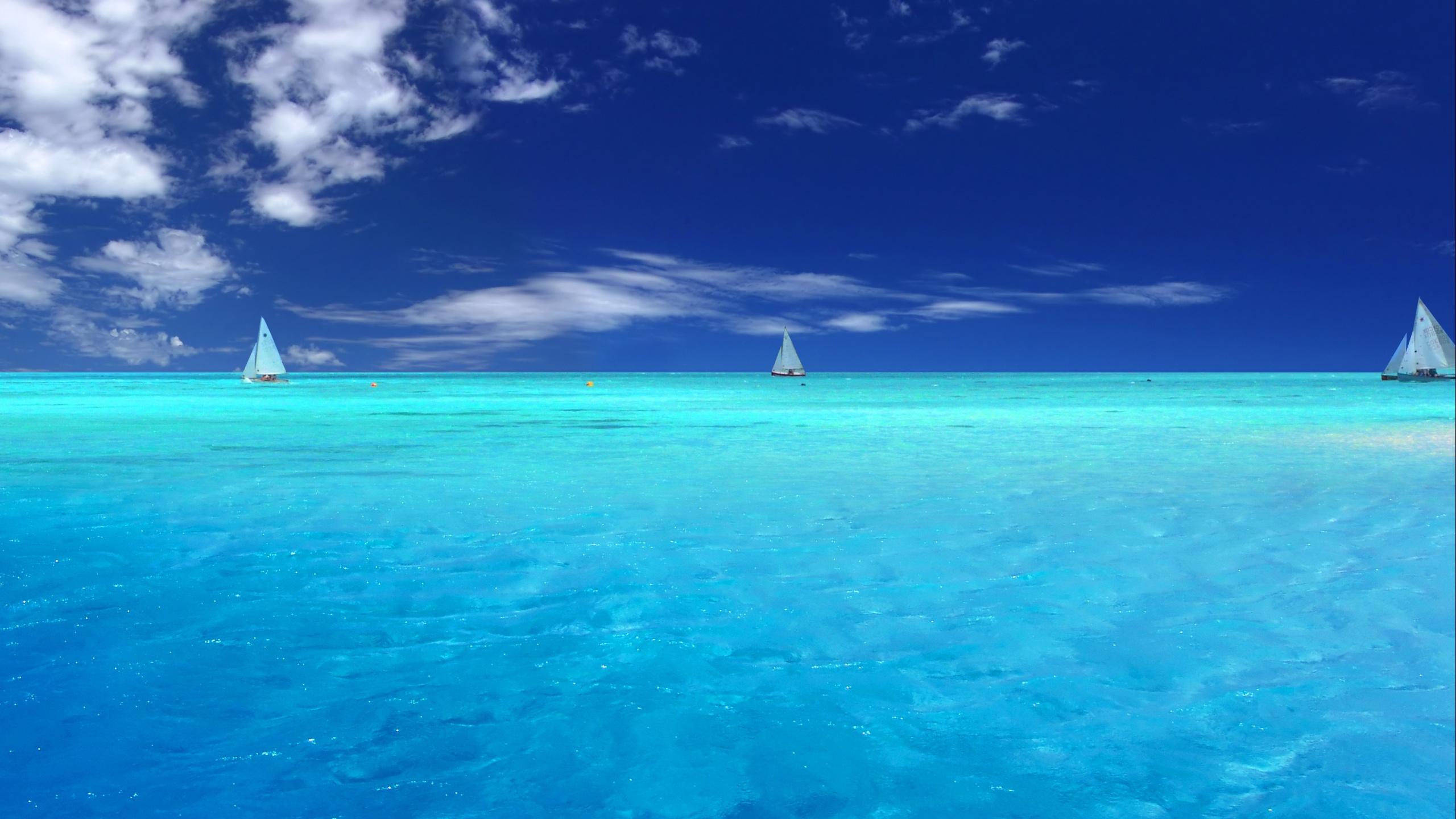 2560x1440 Bright Blue Ocean desktop PC and Mac wallpaper