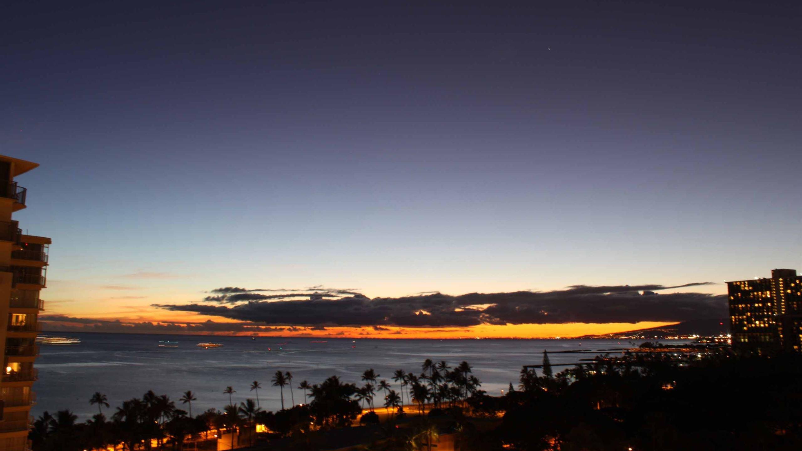 2560x1440 Sundown Oahu Hawaii MacBook Air Wallpaper Download