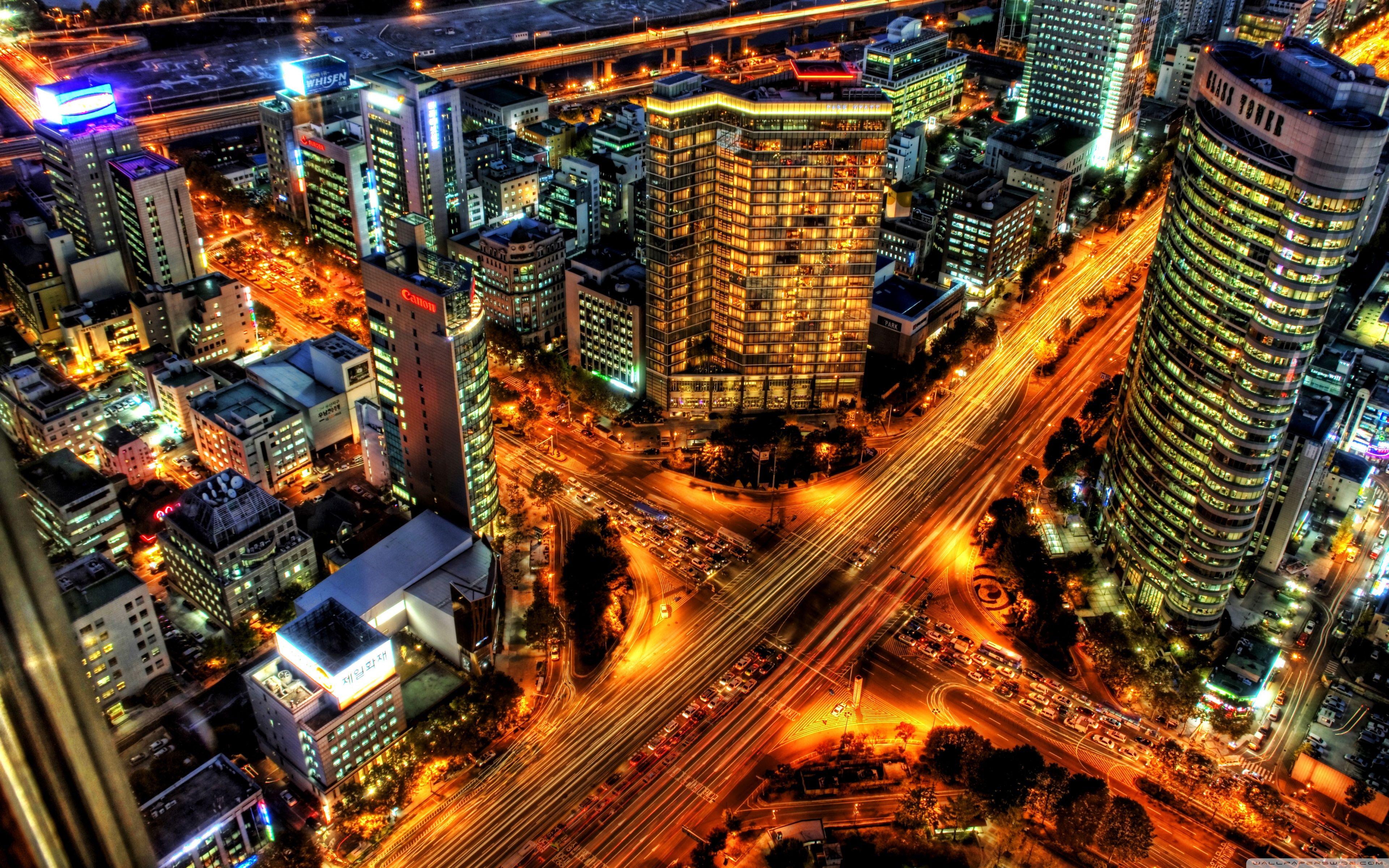 3840x2400 Rush Hour In Seoul, Korea ❤ 4K HD Desktop Wallpaper for 4K Ultra HD