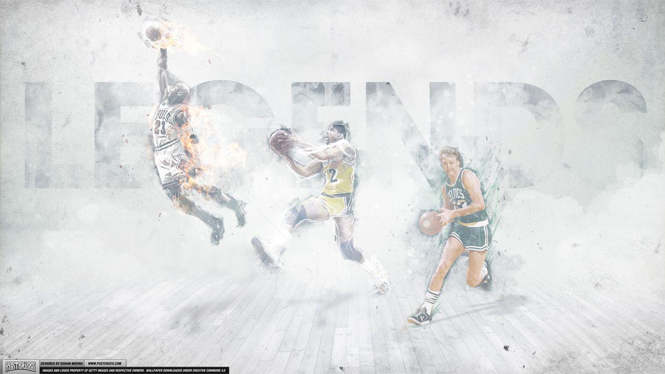 1366x768 NBA Legends Wallpaper