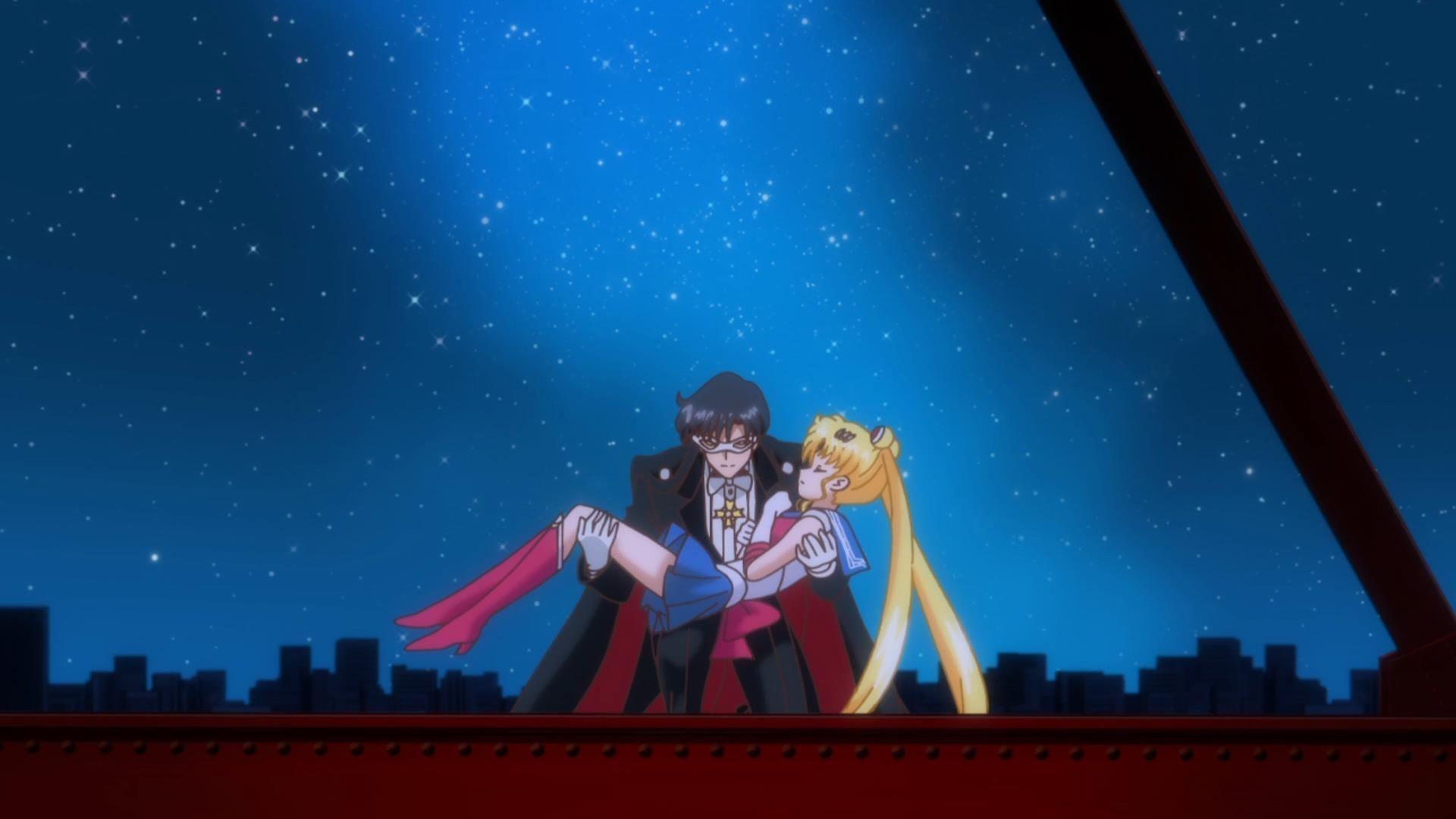 1920x1080 Sailor Moon And Tuxedo Mask Wallpaper