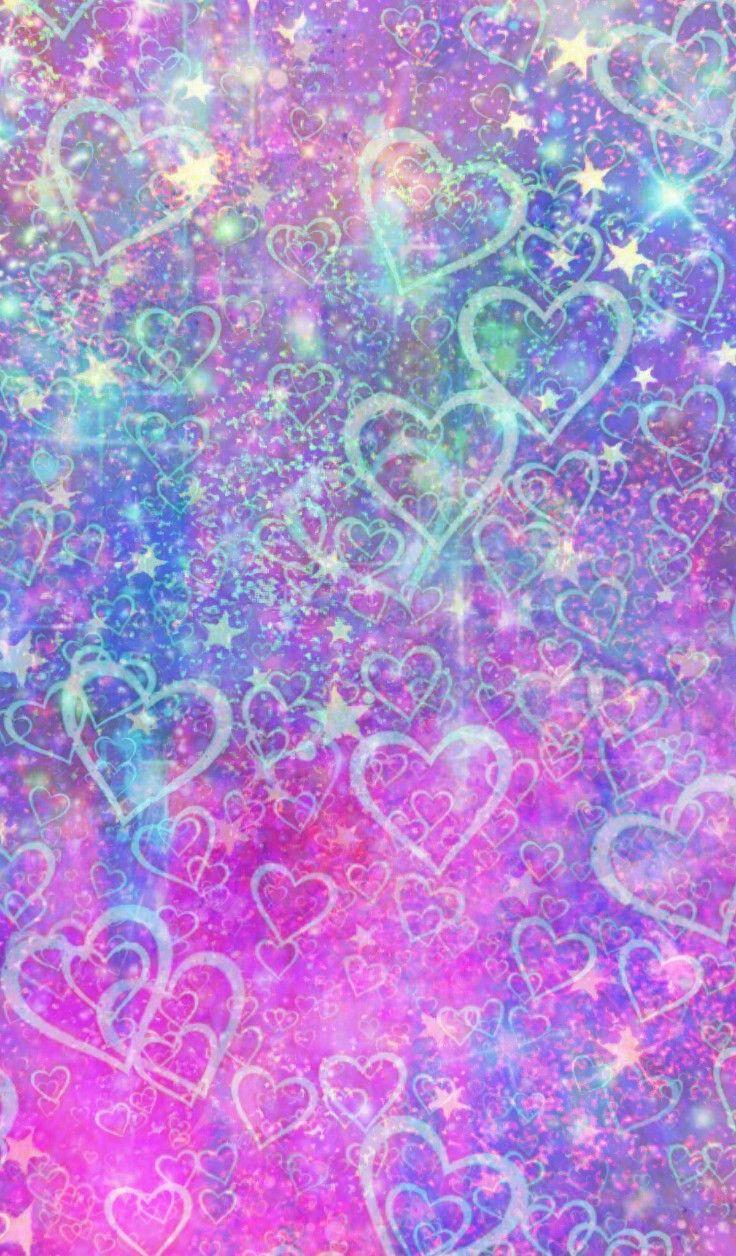 736x1256 Glittery Hearts N Stars, made by me #purple #sparkly #stars #wallpaper # background #glitter #. Heart iphone wallpaper, Pink wallpaper iphone, Glitter background