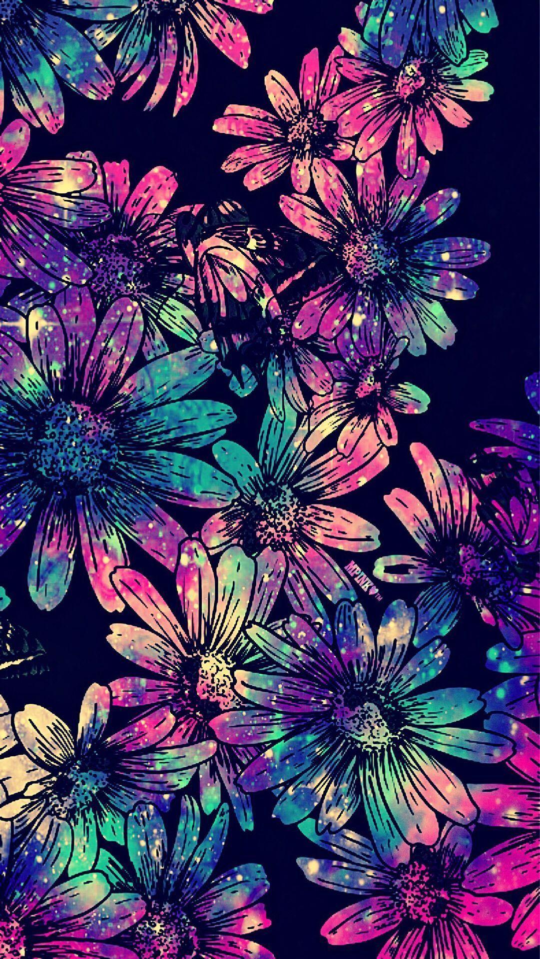 1081x1920 Purple Galaxy Glitter Wallpaper