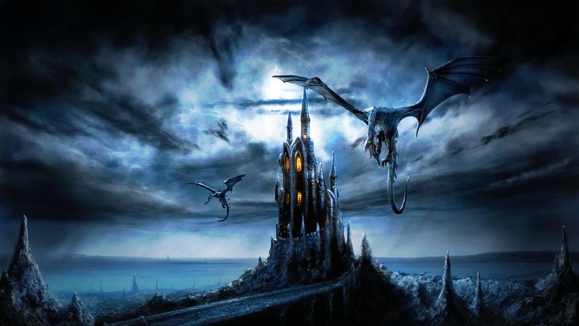 1920x1080 Dragon Castle Wallpaper HD Wallpaper. 1920x1080. Dragon castle, Dark castle, Castle wallpaper