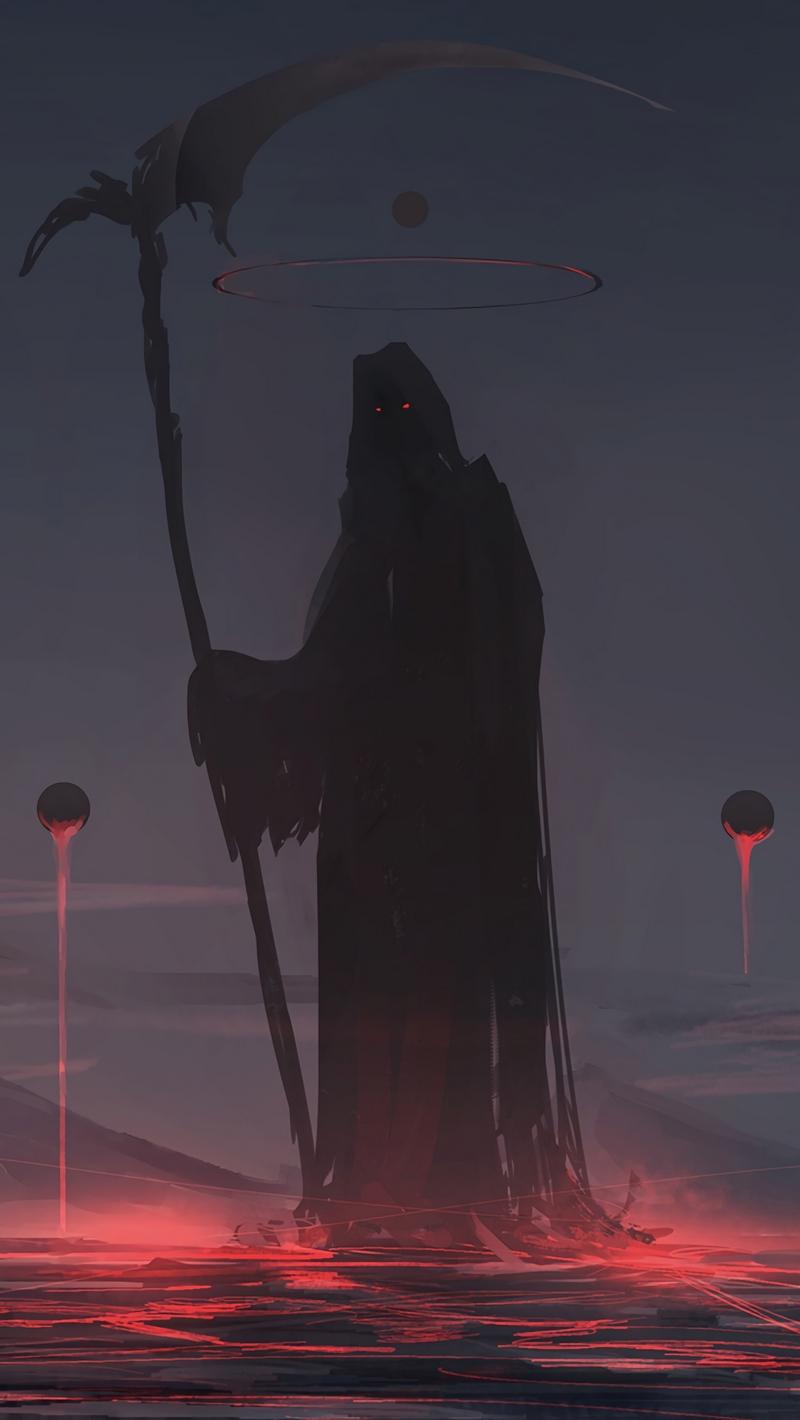 male anime grim reaper artwork