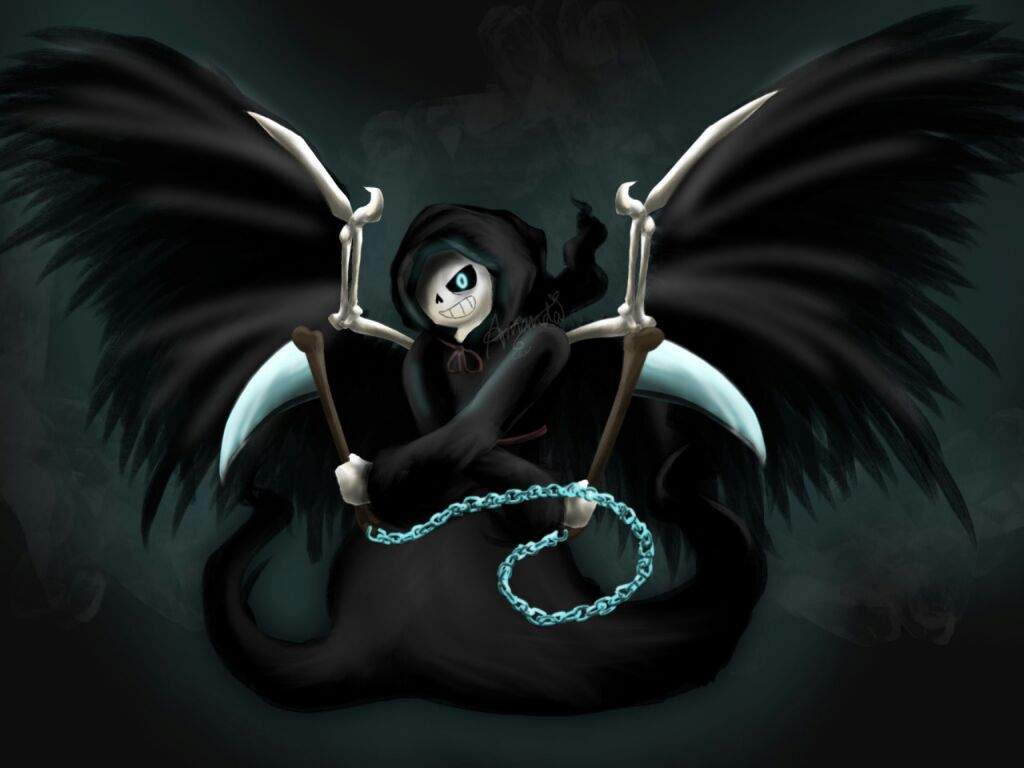 1024x768 Reaper sans. Wiki. The Undertale AU Party Amino