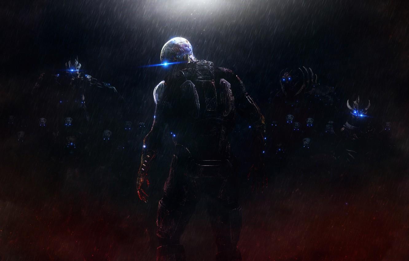 1332x850 Wallpaper rendering, fiction, mass effect, shepard, reaper image for desktop, section игры