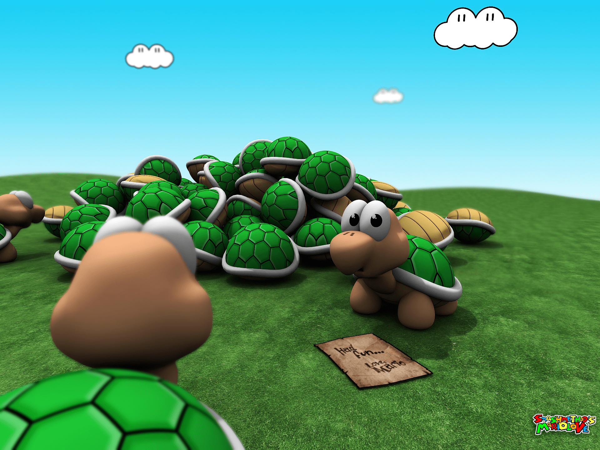 1920x1440 HD Wallpaper: Koopa Troopa Fun in Super Mario Bros.x1440