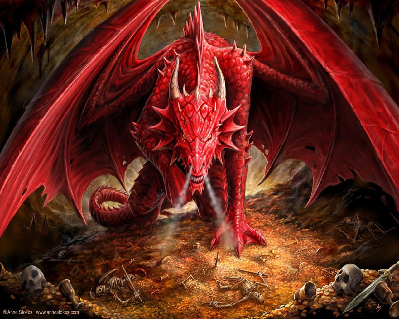 1280x1024 Download wallpaper: download photo, red dragon, wallpaper for desktop