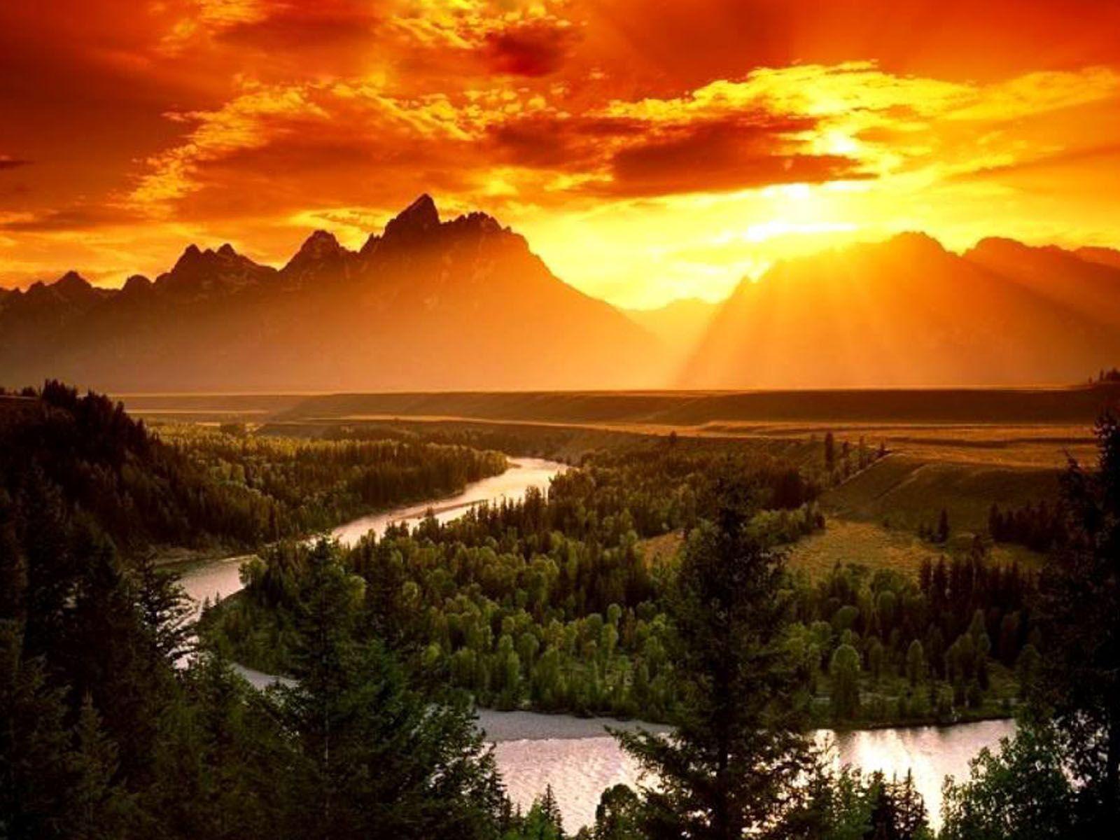 1600x1200 Beautiful Fall Sunrise Wallpaper, HD Beautiful Fall Sunrise Background