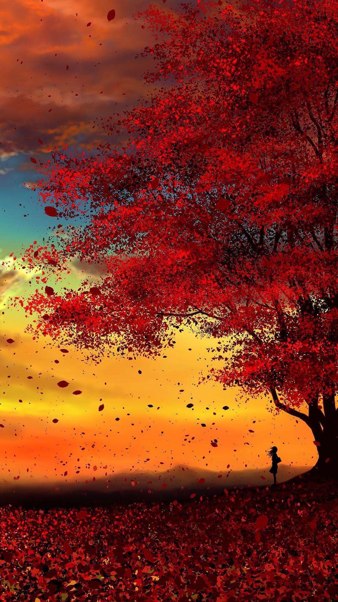 1080x1920 Anime, Autumn, Scenery, Sunset phone HD Wallpaper, Image, Background, Photo and Picture. Mocah HD Wallpaper