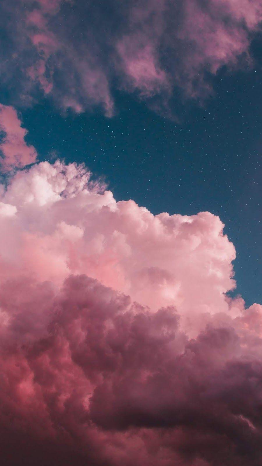 900x1600 Aesthetic Pink Sky Desktop Pink Clouds Wallpaper
