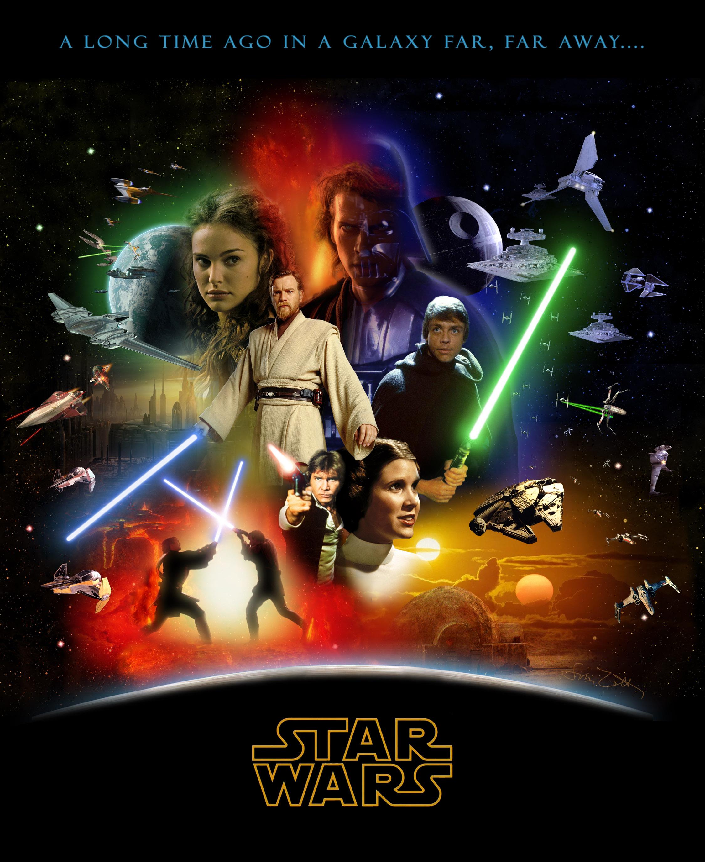 2250x2750 Star Wars Saga Wallpaper Wars The Complete Saga Poster HD Wallpaper