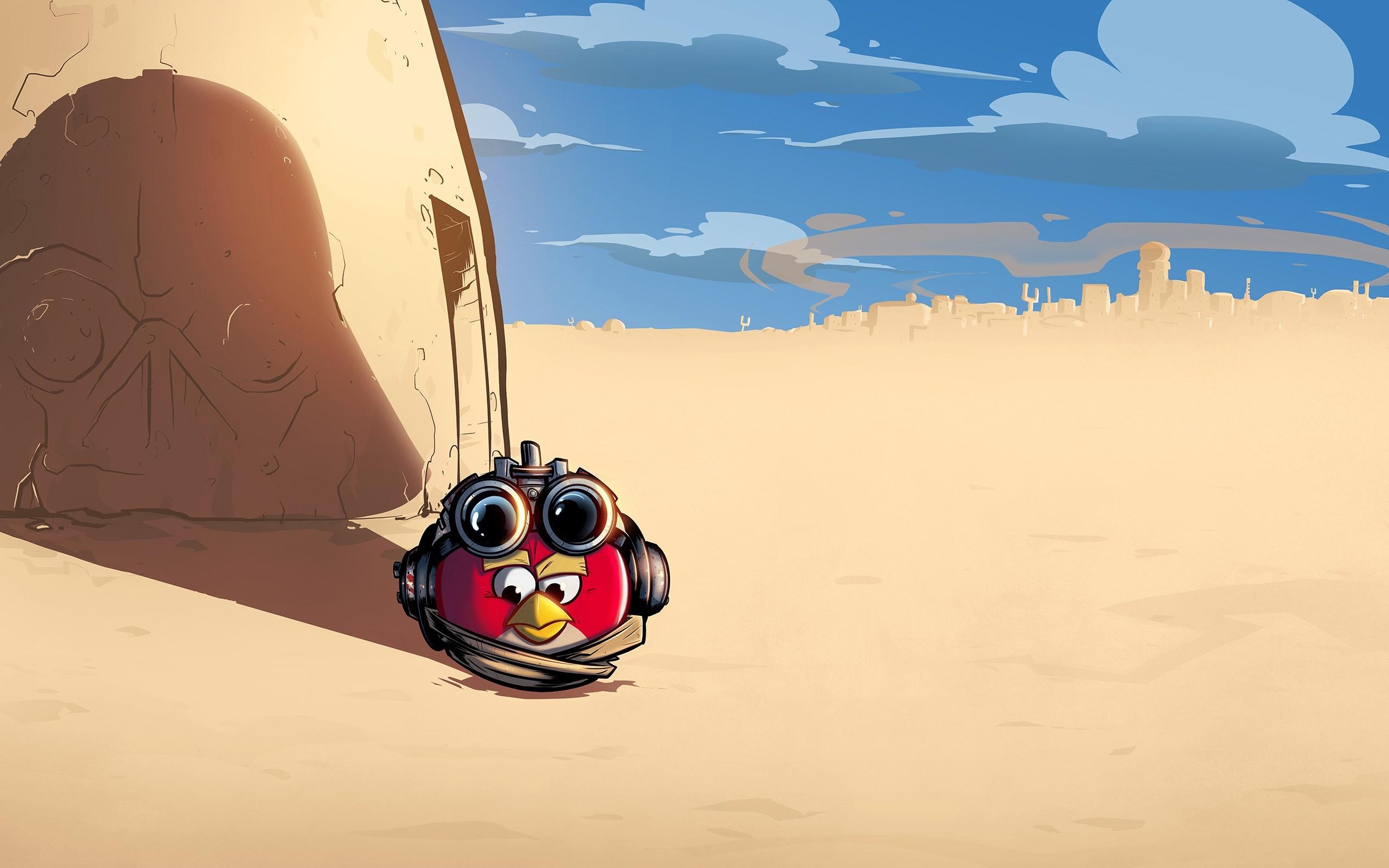 2560x1600 star wars angry birds desert tatooine anakin skywalker wallpaper