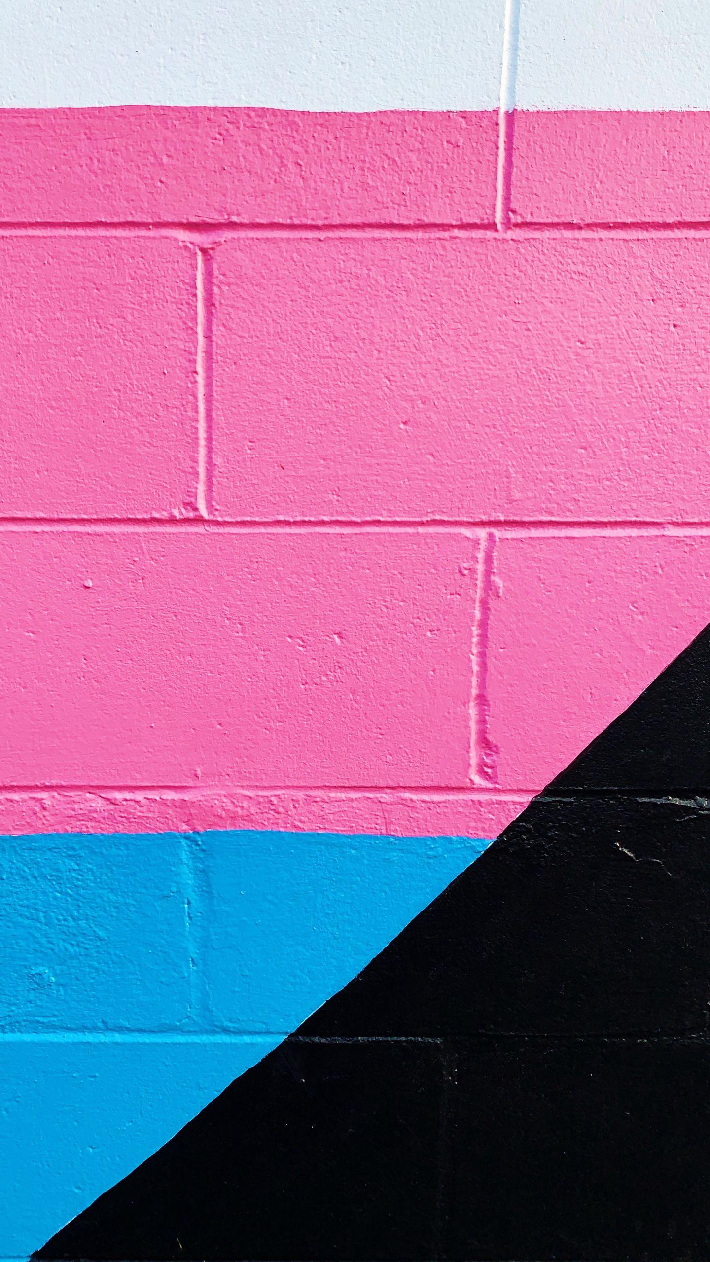 1440x2560 Download wallpaper 1440x2560 wall, paint, multicolored, brick, pink, blue, black, white qhd samsung galaxy s s edge, note, lg g4 HD background